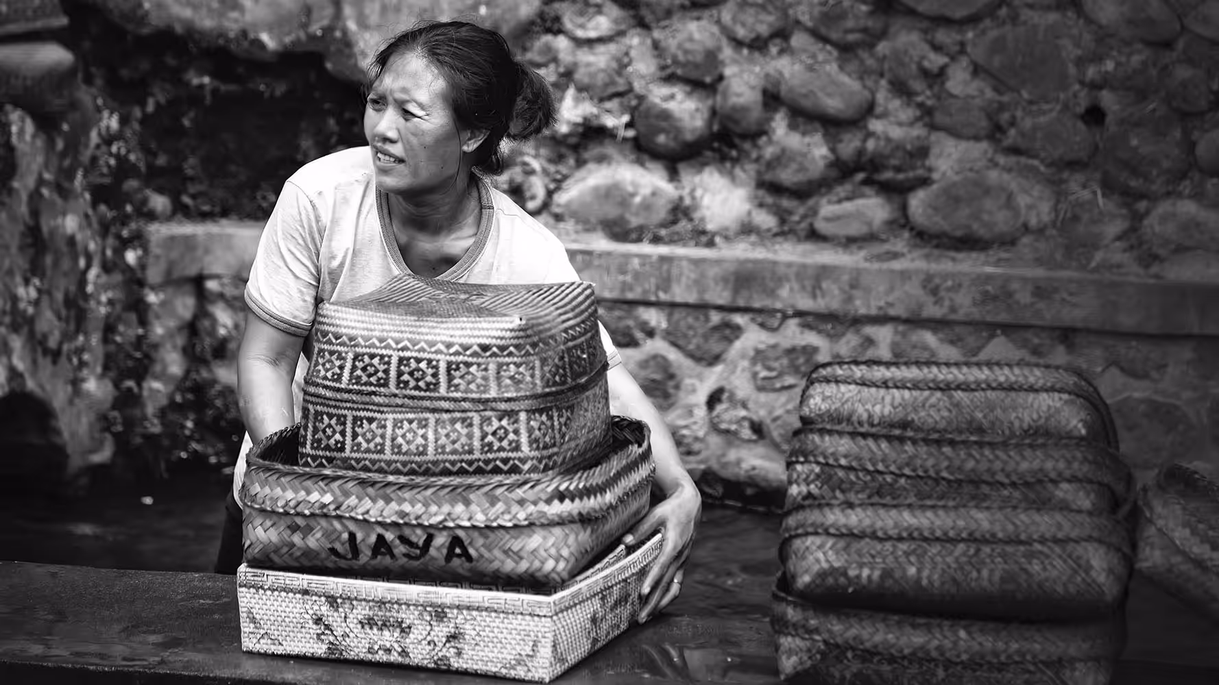 Tired street vendor