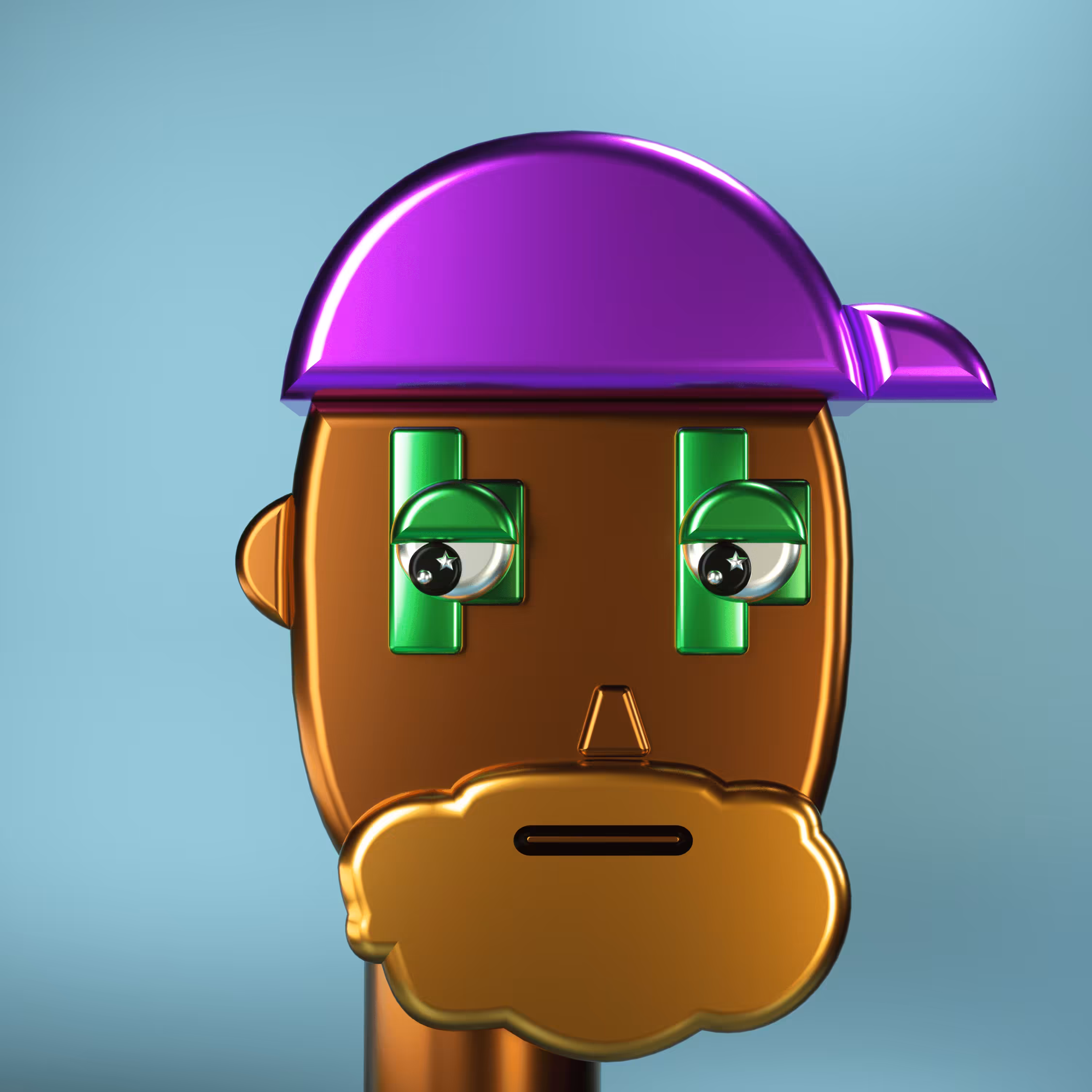 3D Chrome Punks: 3D Chrome Punk #0152