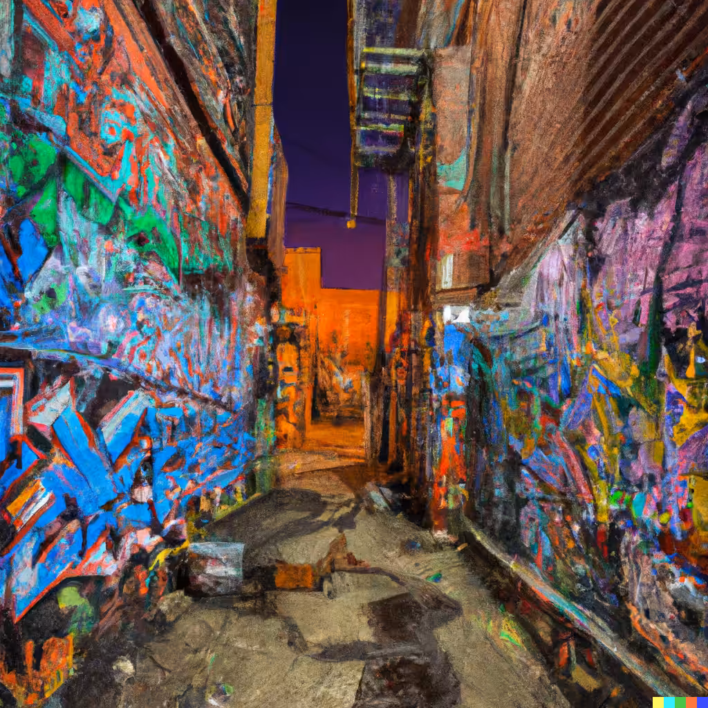 Vibrant Night Alley No. 8