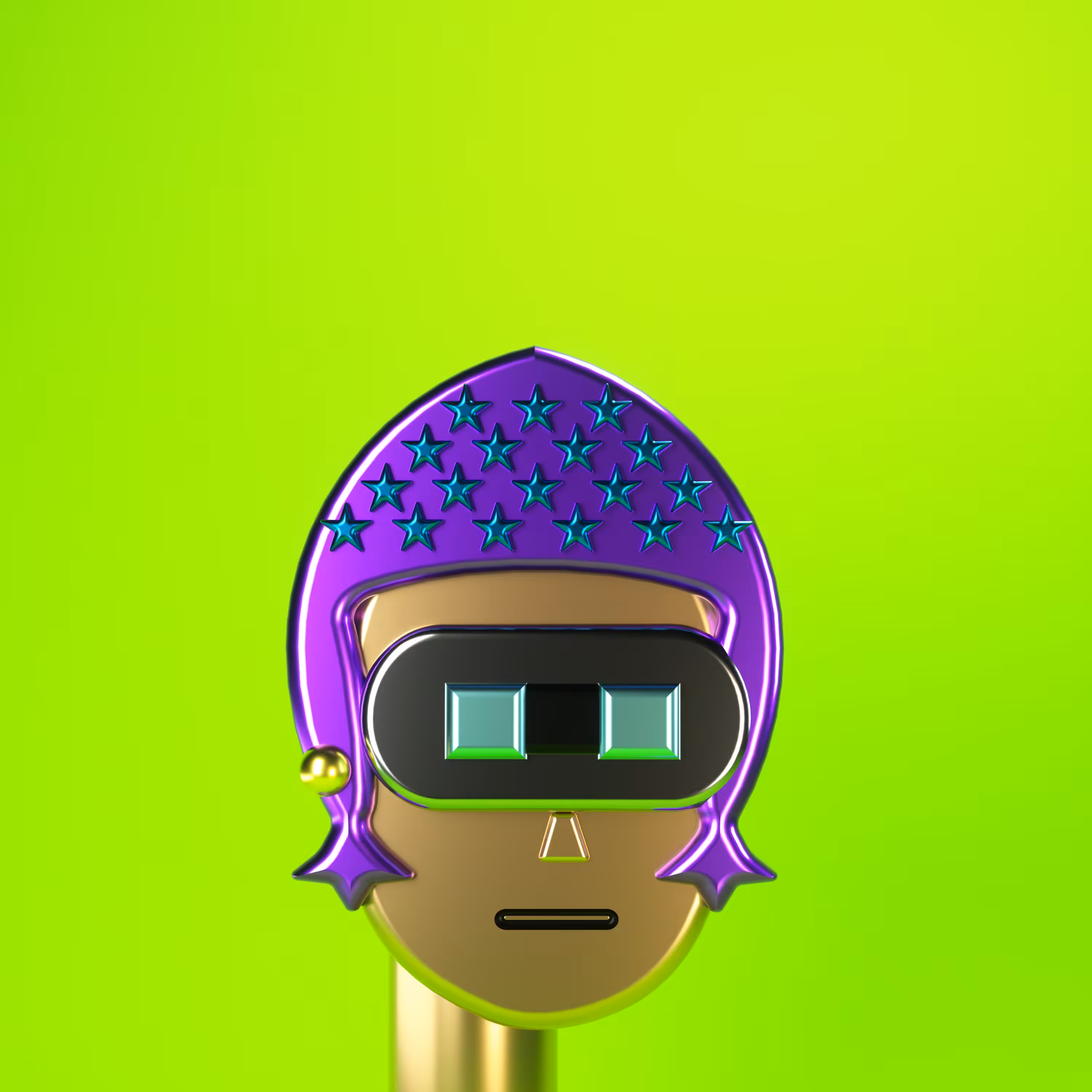 3D Chrome Punk Babies #034