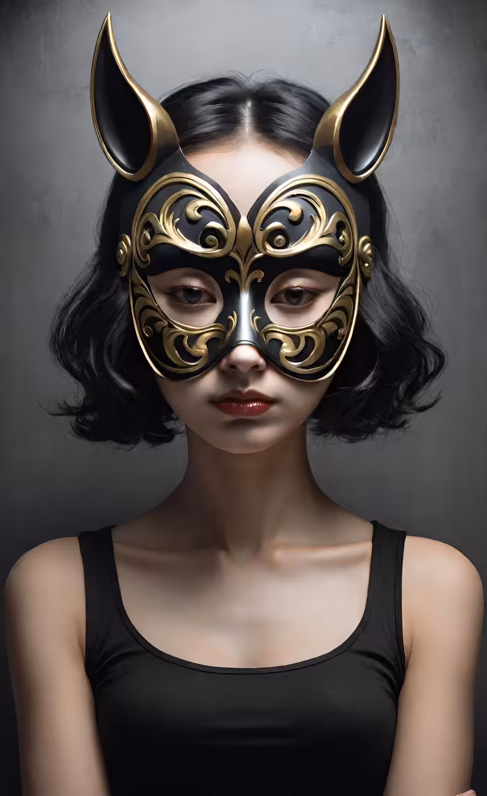 The women in the mask