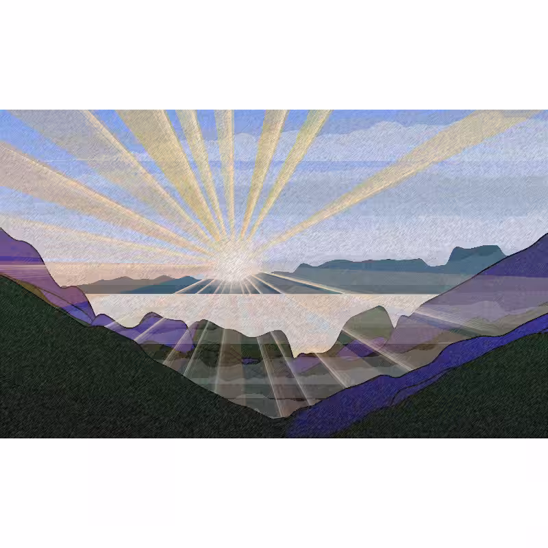 Sunrise over a Mountain Lake #62