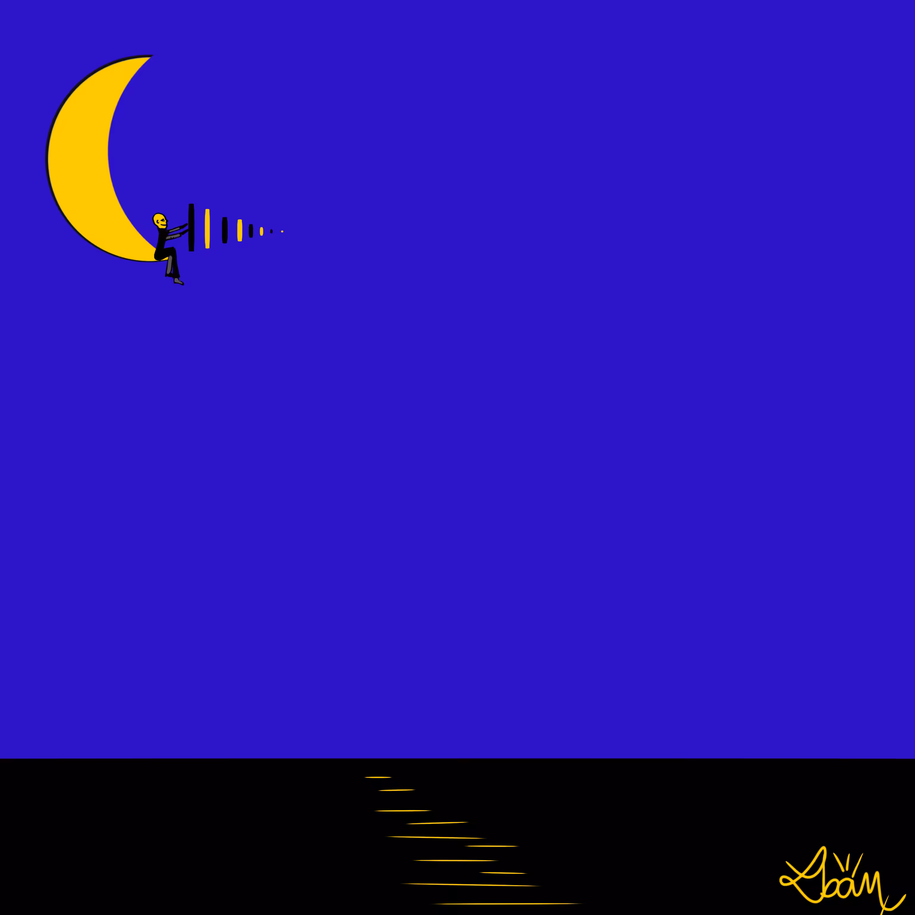 The Minimalist Man on The Moon