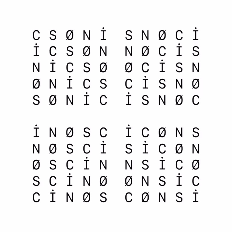 [ // " S Ø N İ C " ≡ " İ C Ø N S " // ]