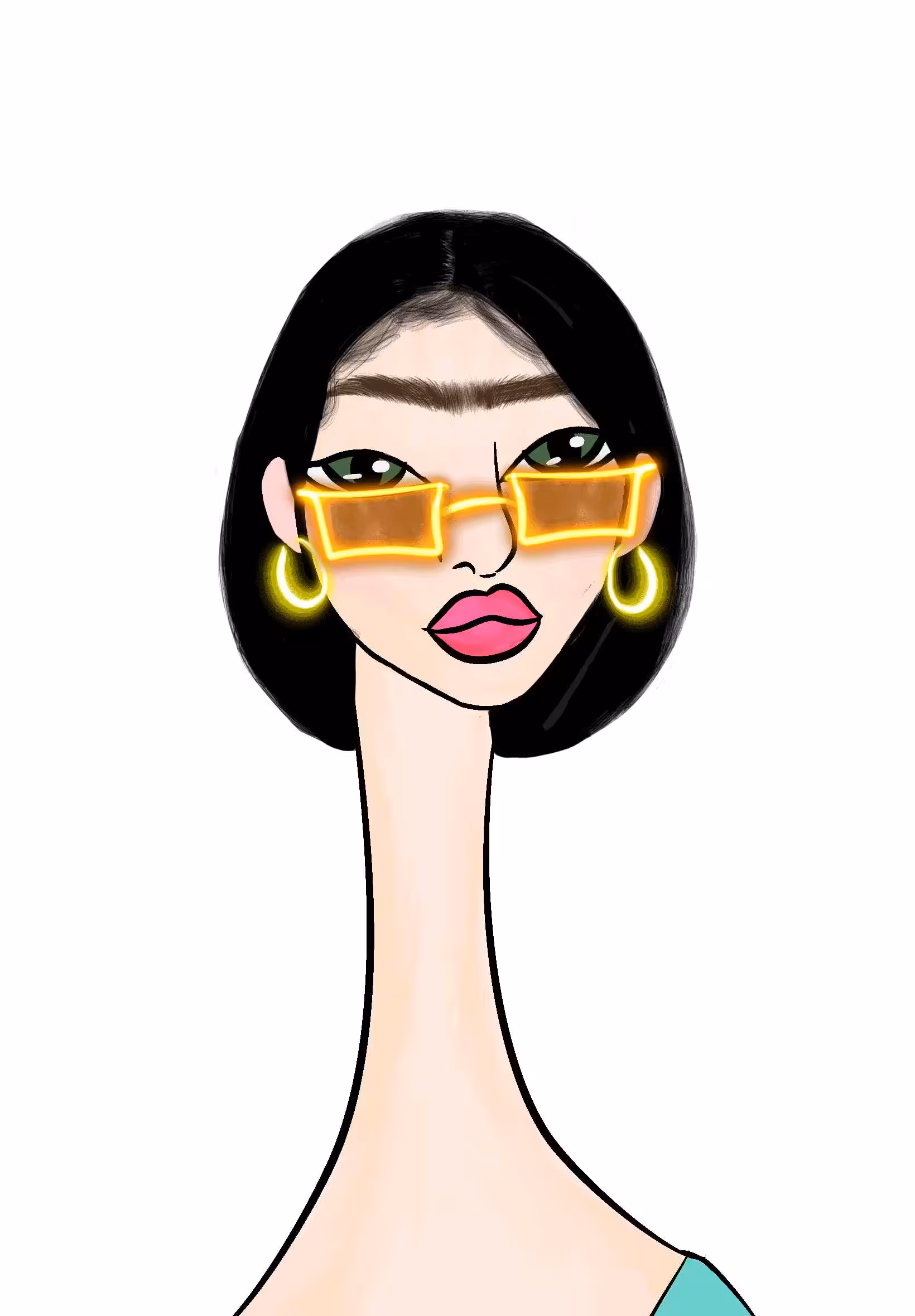 Long Neckie Ladies: Long Neckie Lady #2343