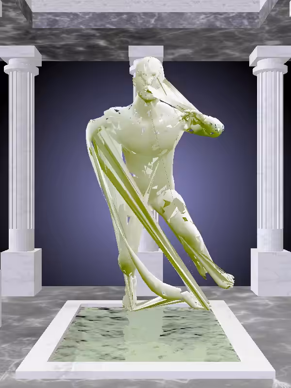 HeavenComputer: The Treading Water Matte Green Man #4104