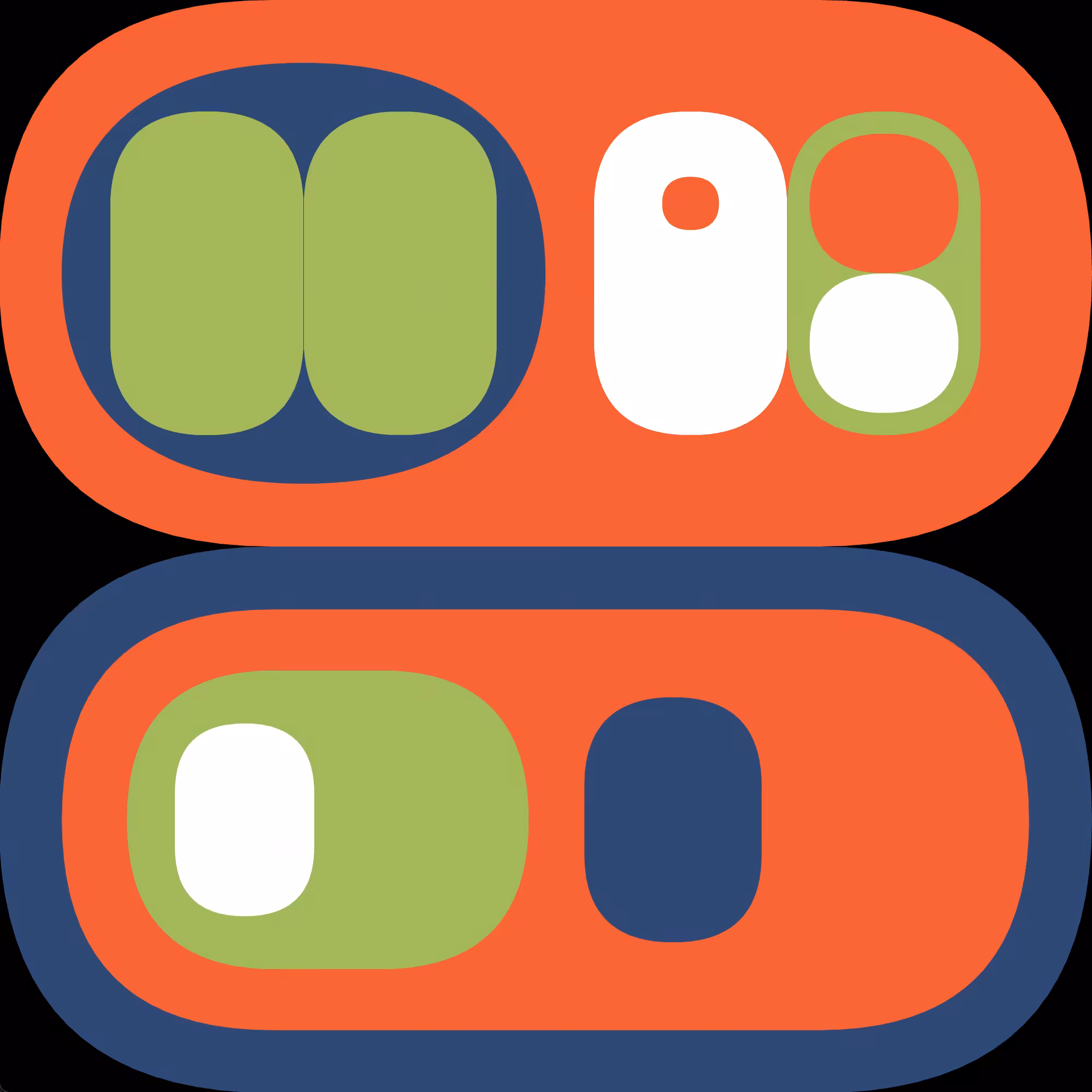 Blue Orange Green