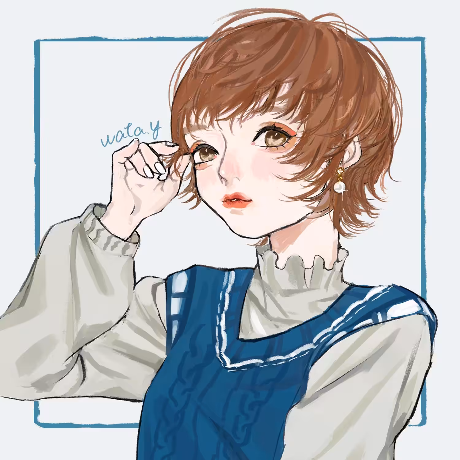 Wolf cut girl　#7