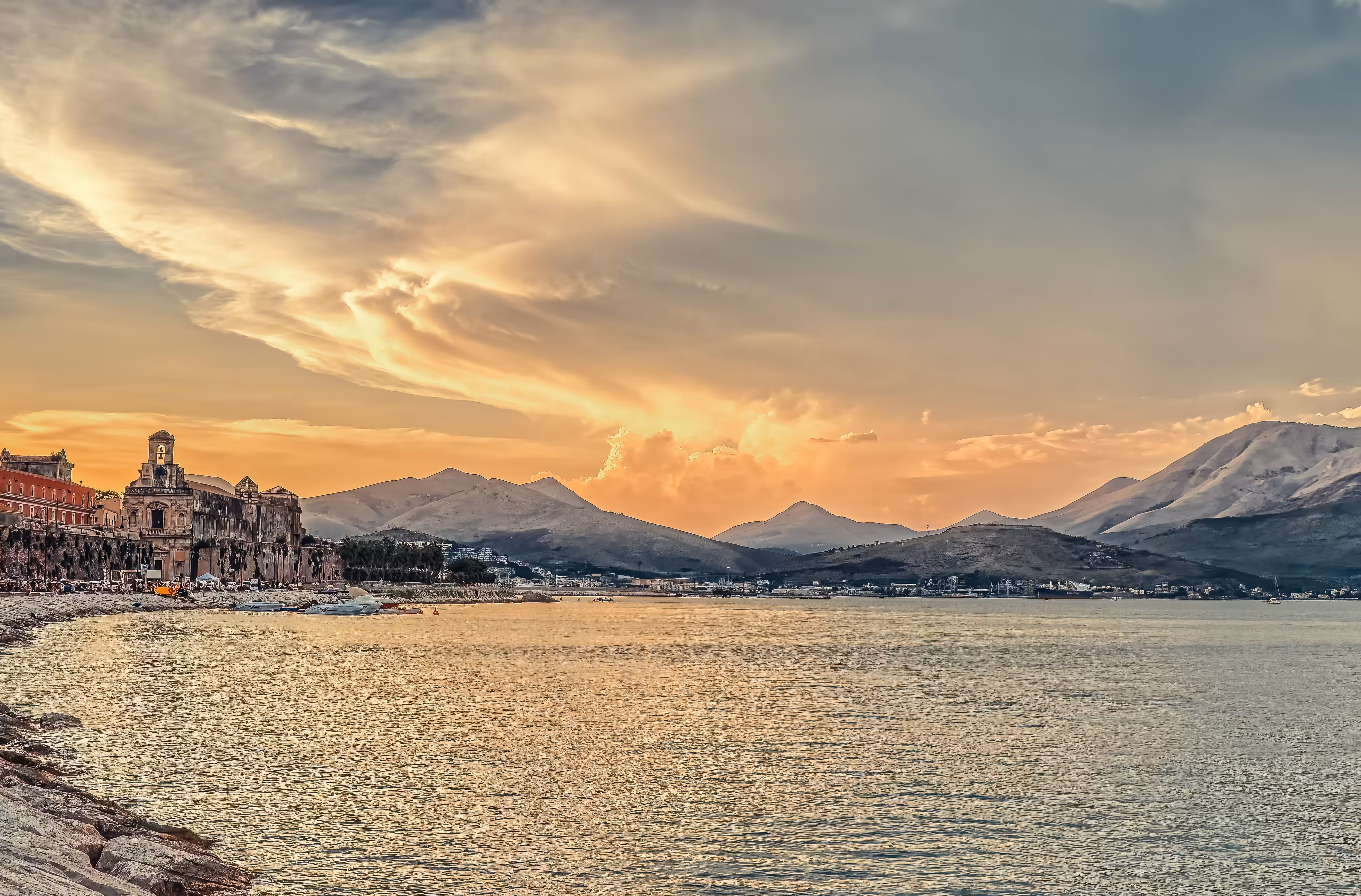 Sunsets and Sunrises: Gaeta – Sunset Over the Tyrrhenian Horizon