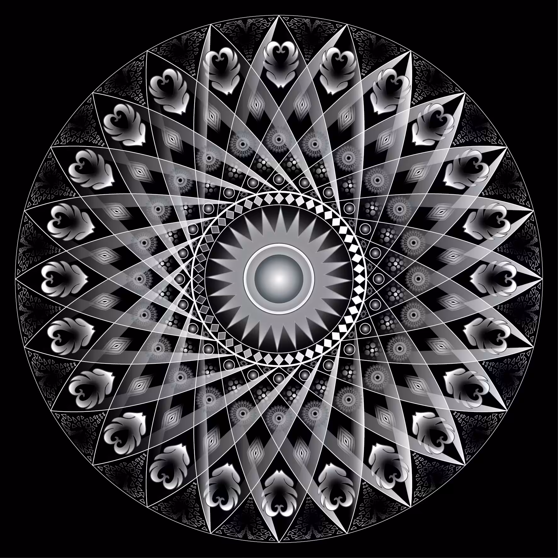 Mandala Rays of Light