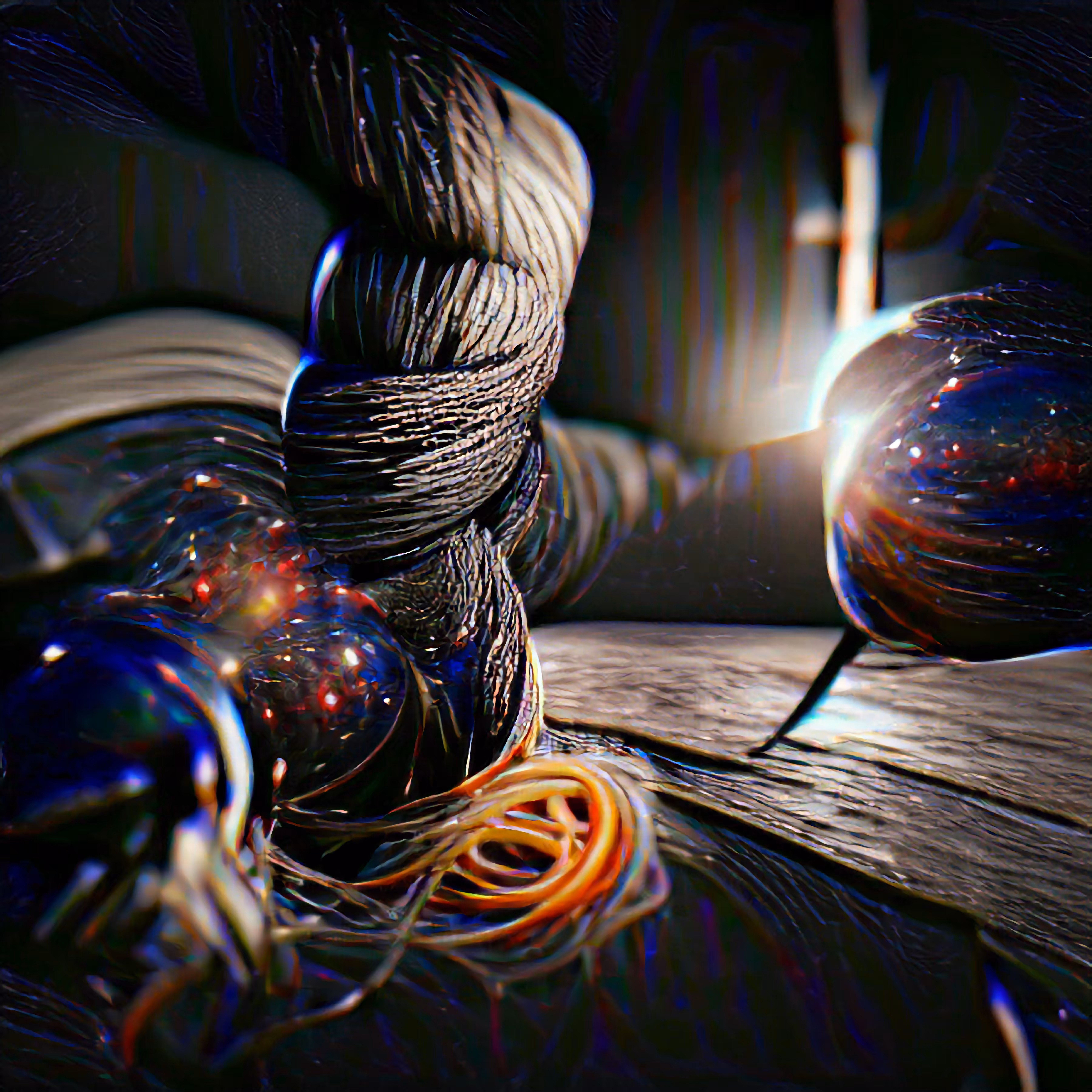 Threads describing the cosmos #1 / Multimodal A.I Art / 7k x 7k Pixels