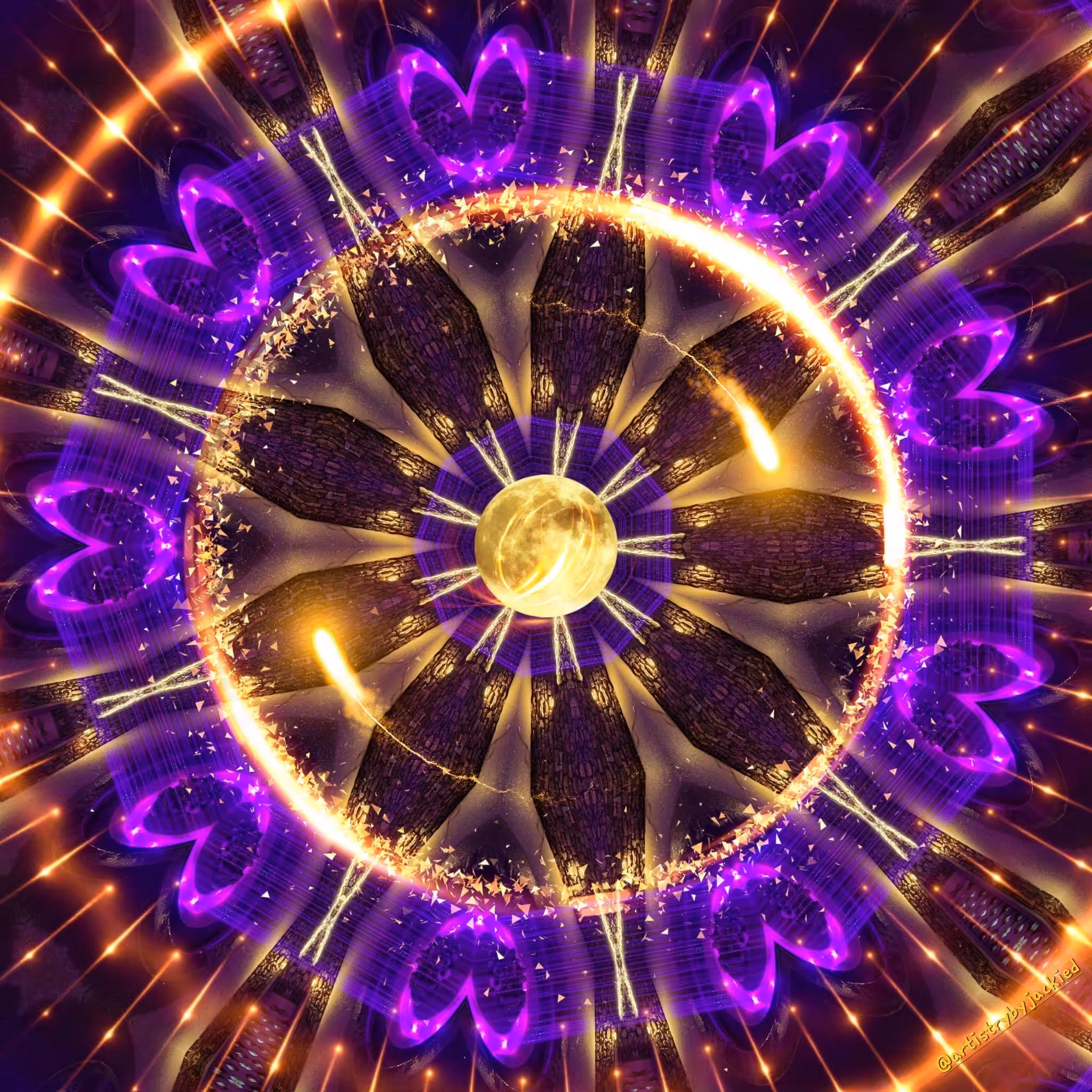 Gold Serenity - Kaleidoscope #10