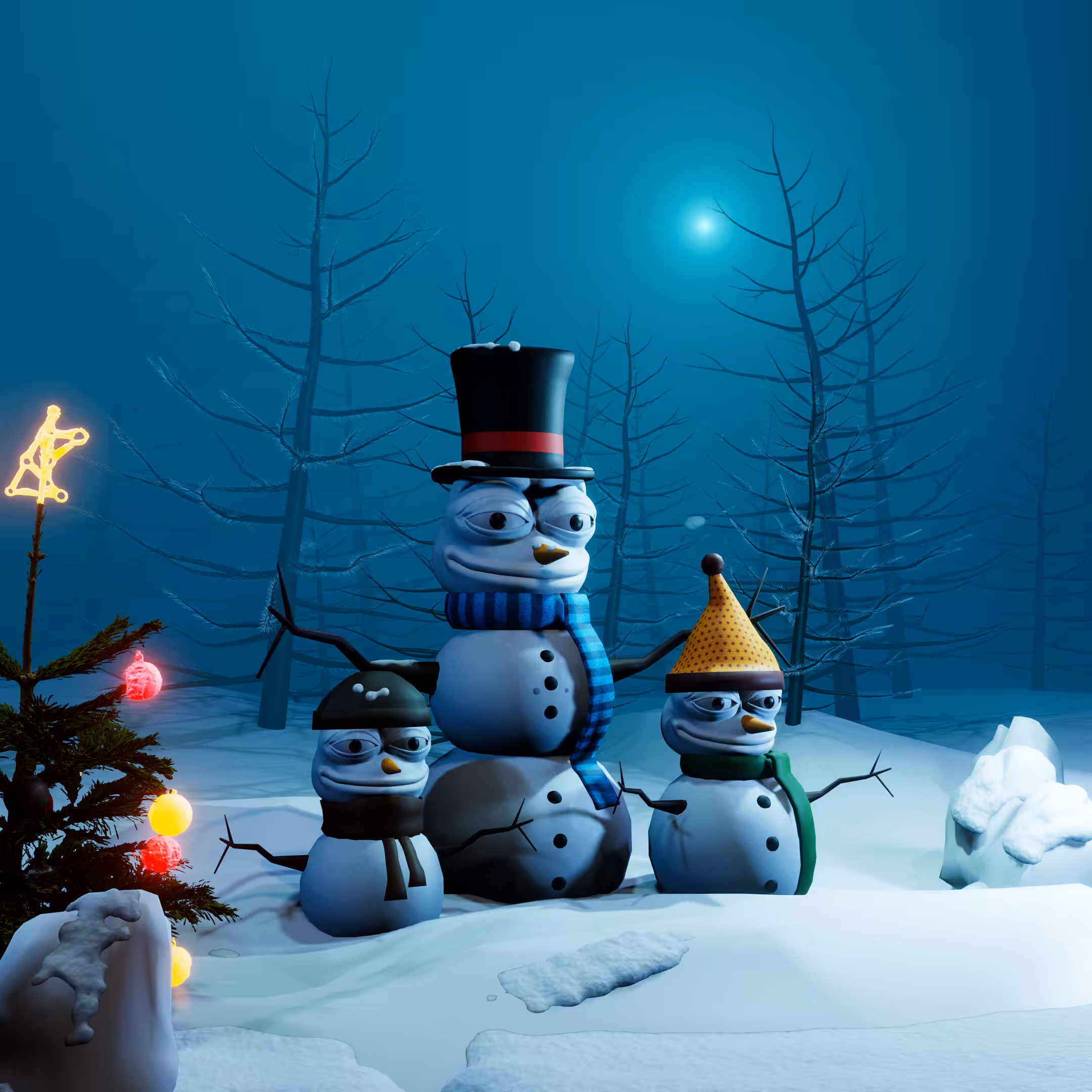 Pepe Snowman 