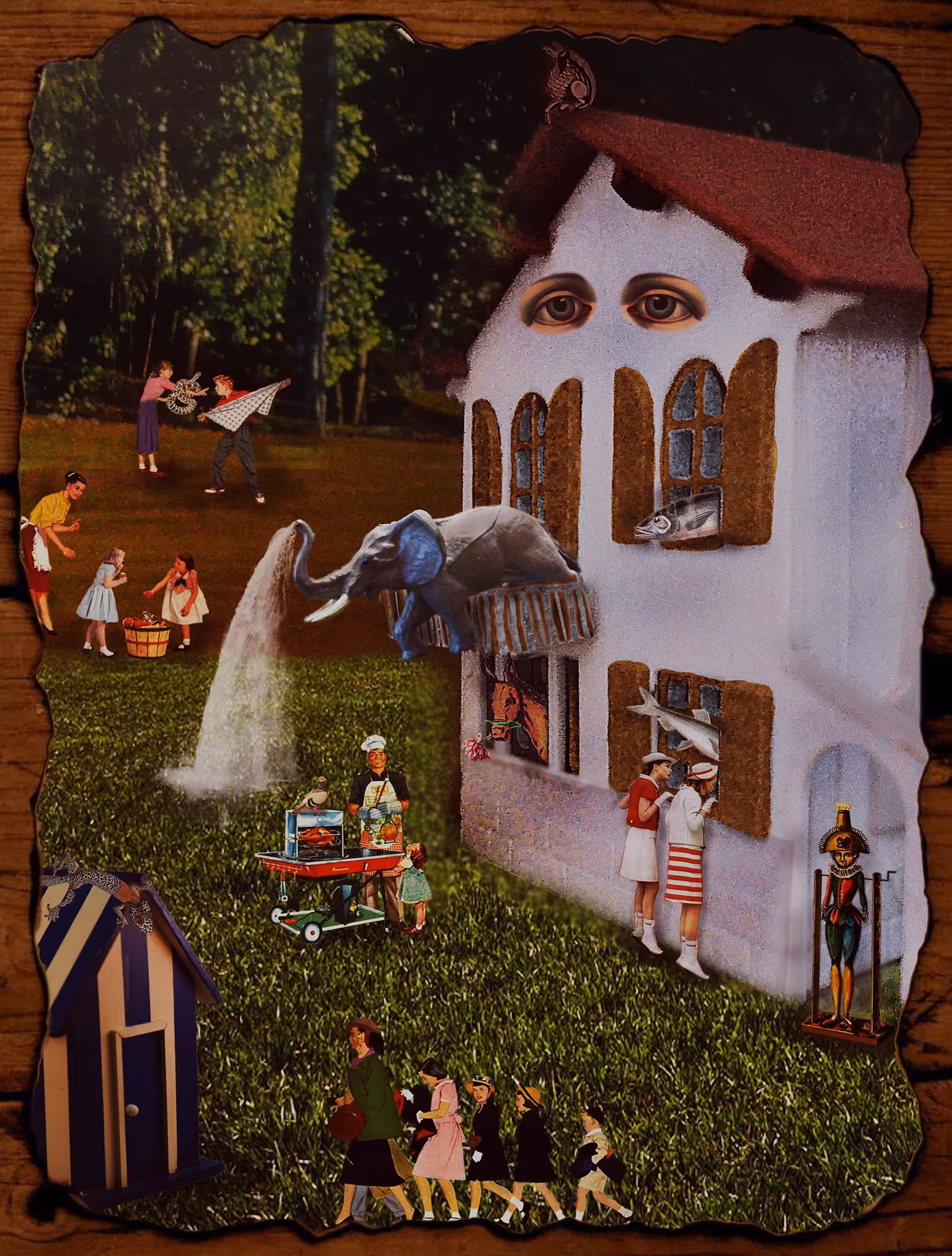 World Collage Day 2022 poster by collage artist Nonagraph