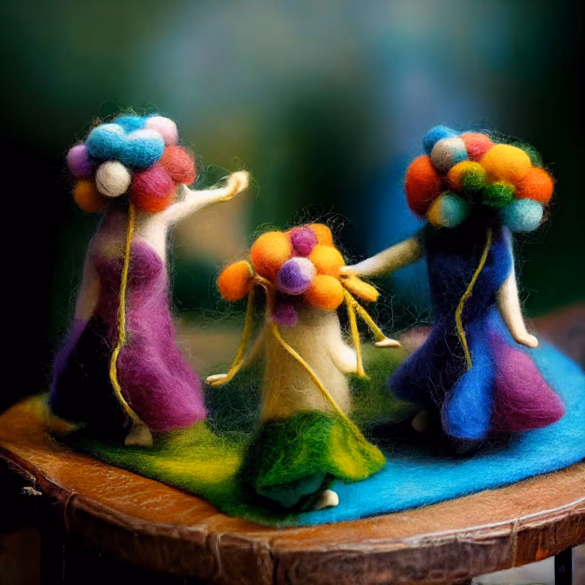 Three wool ladies