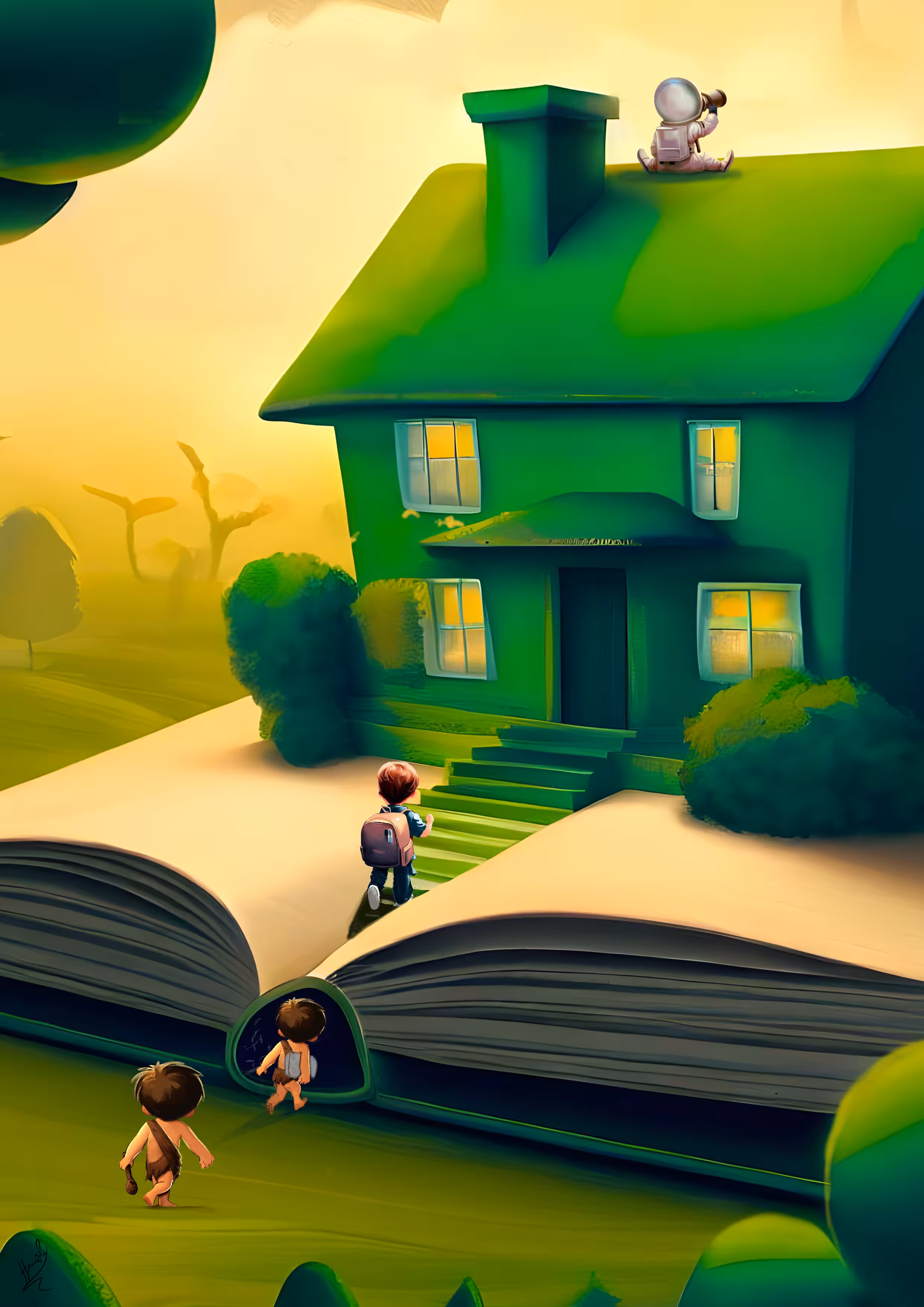 The world of my cartoons: Education from the past to the present
