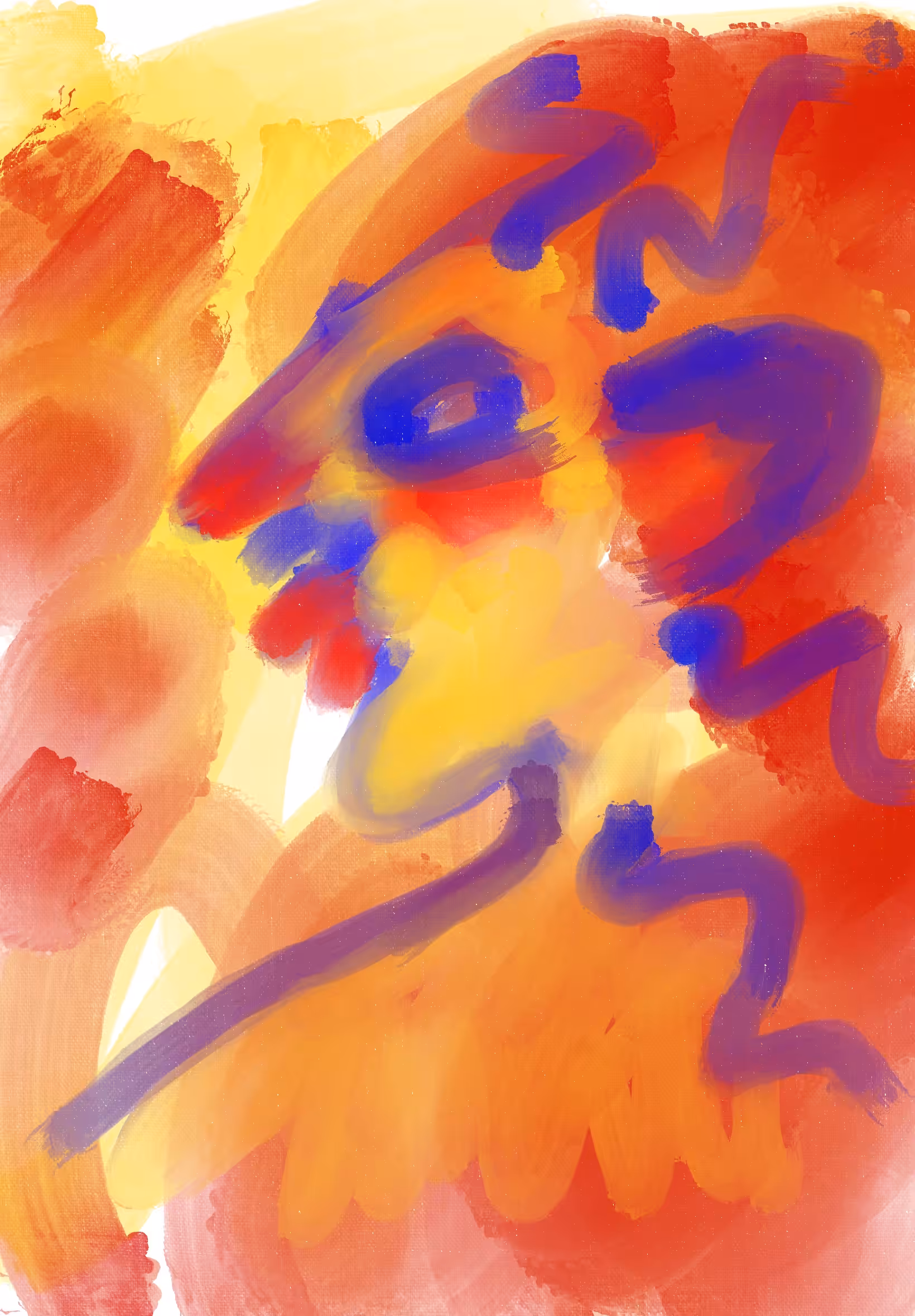 on fire with colors