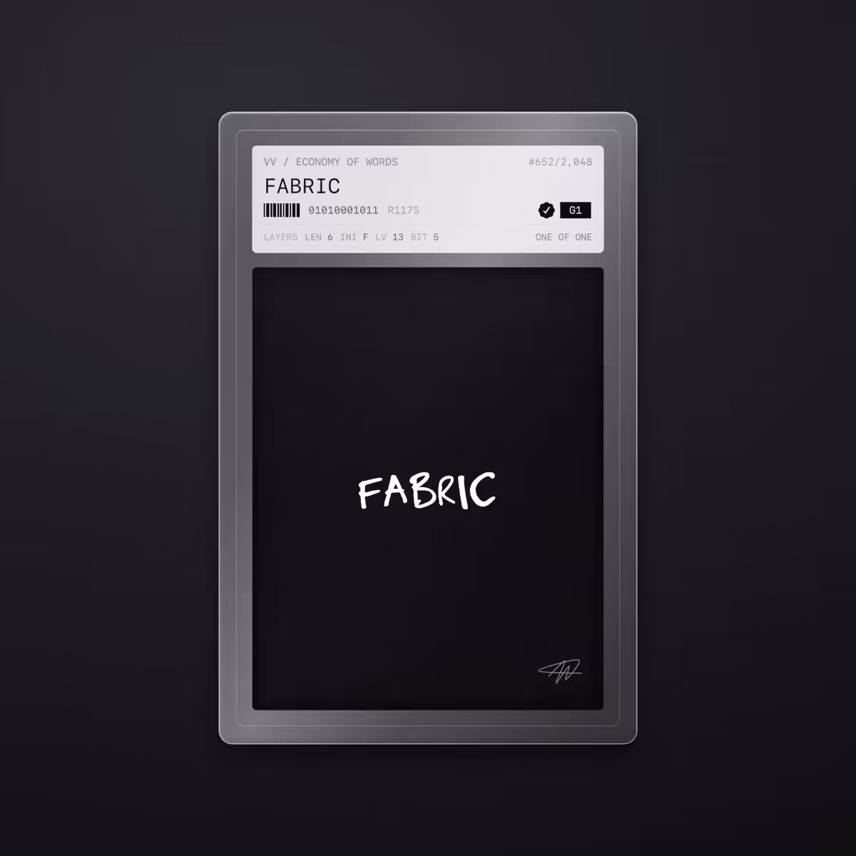 Economy of Words: FABRIC · #652