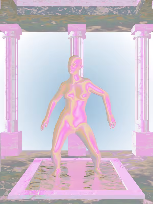 HeavenComputer: The Dancing Peach Halo Woman #2871