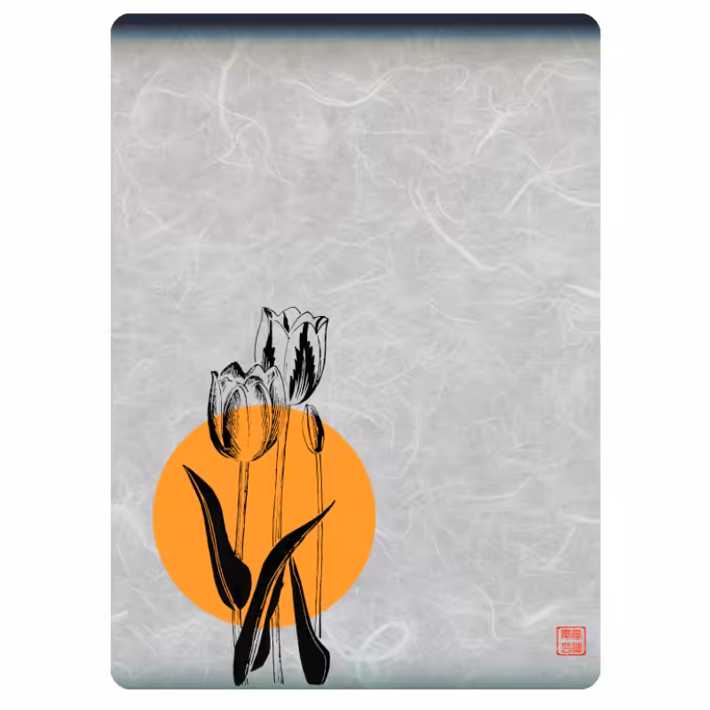 Zen flower card 