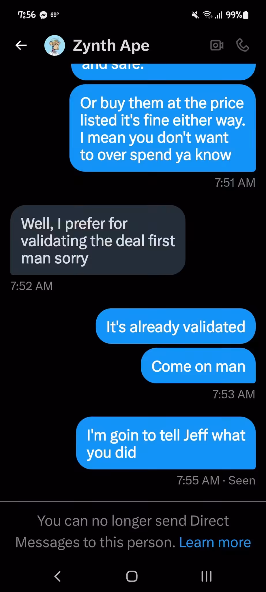 Degenerate scammers