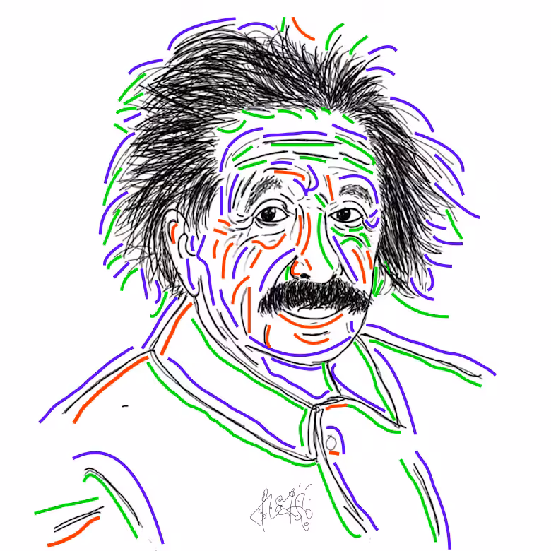 Scribble on Einstein's Face #3