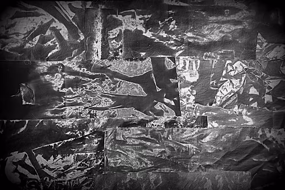 Black and White Abstract - Random Rust Patterns