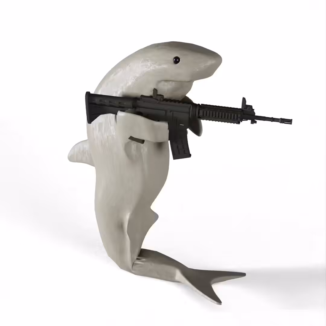 Shark with a gun