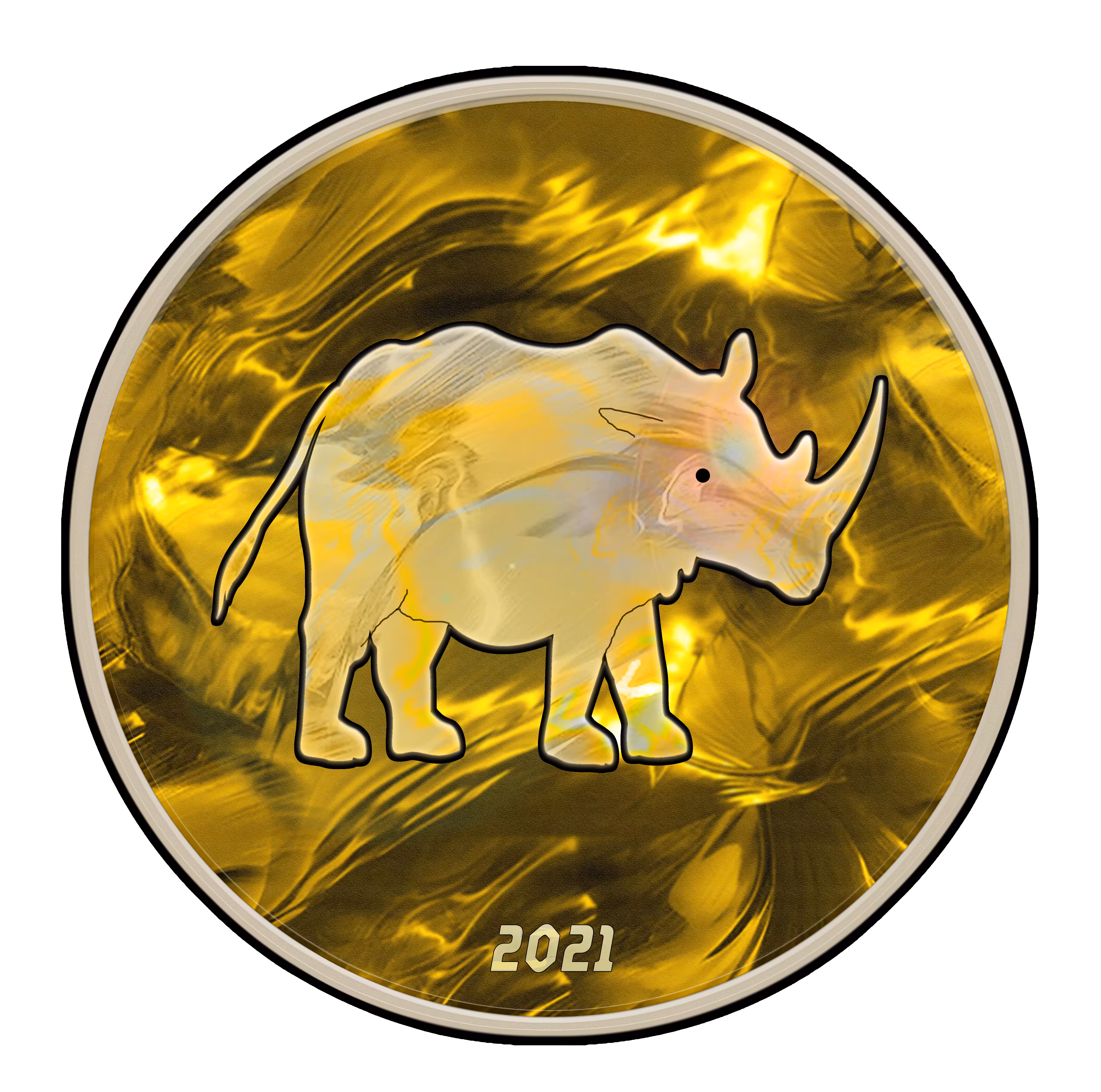 Rhino Medallion 