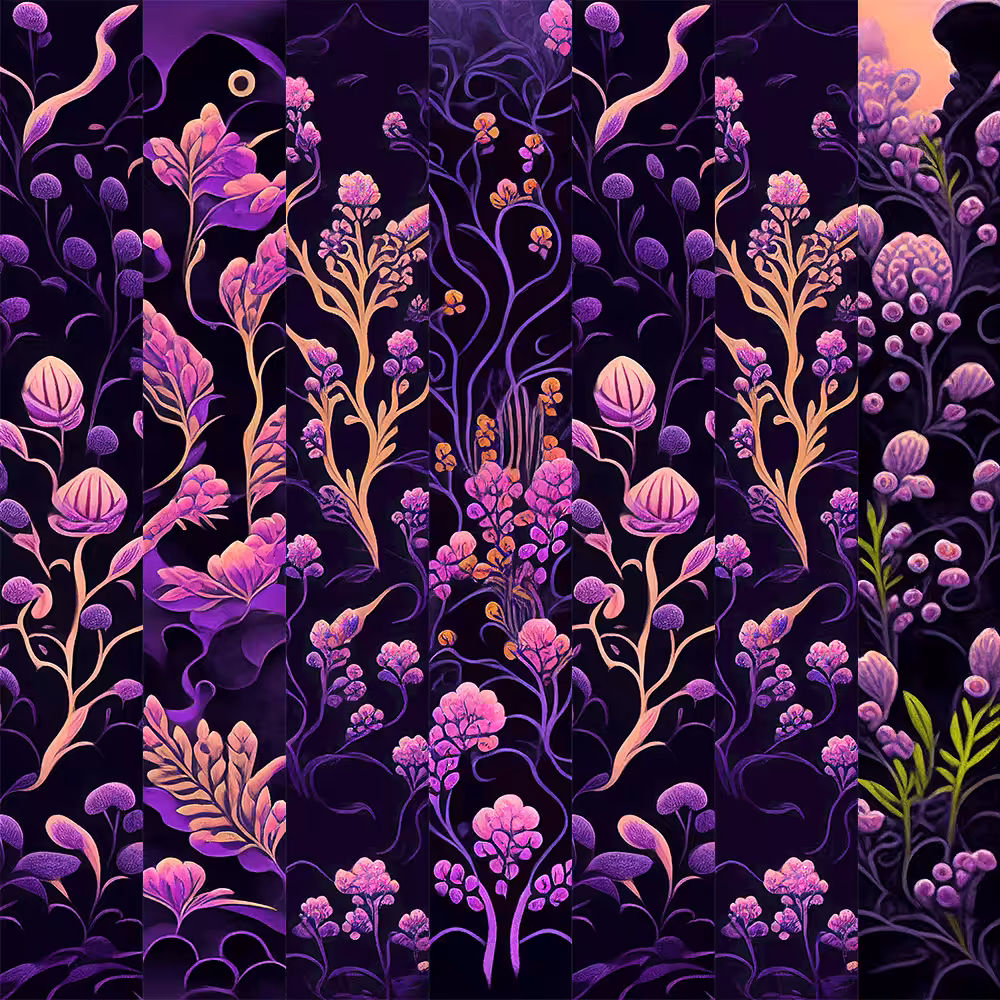 AI Purple Flowers #6