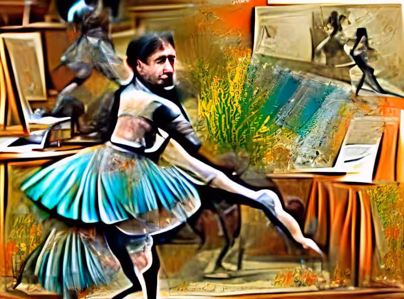 Abraham's First Works: Edgar Degas paints a dancer