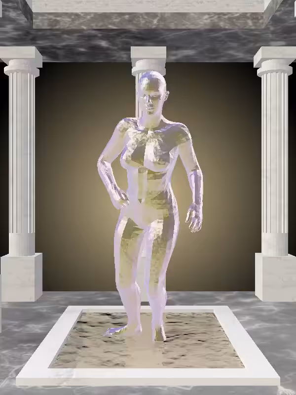 HeavenComputer: The Fragmented Injured Shimmery Violet Garden Woman #7189
