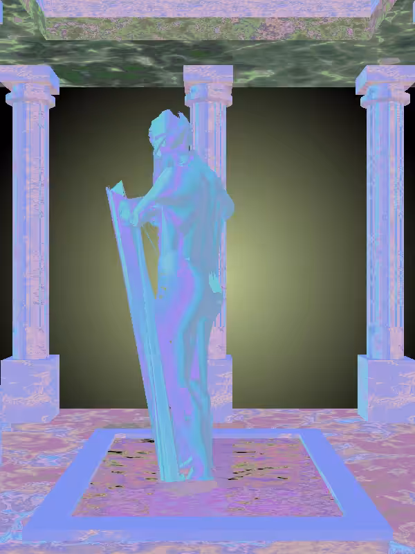 HeavenComputer: The Robotic Minty Green Woman #6627