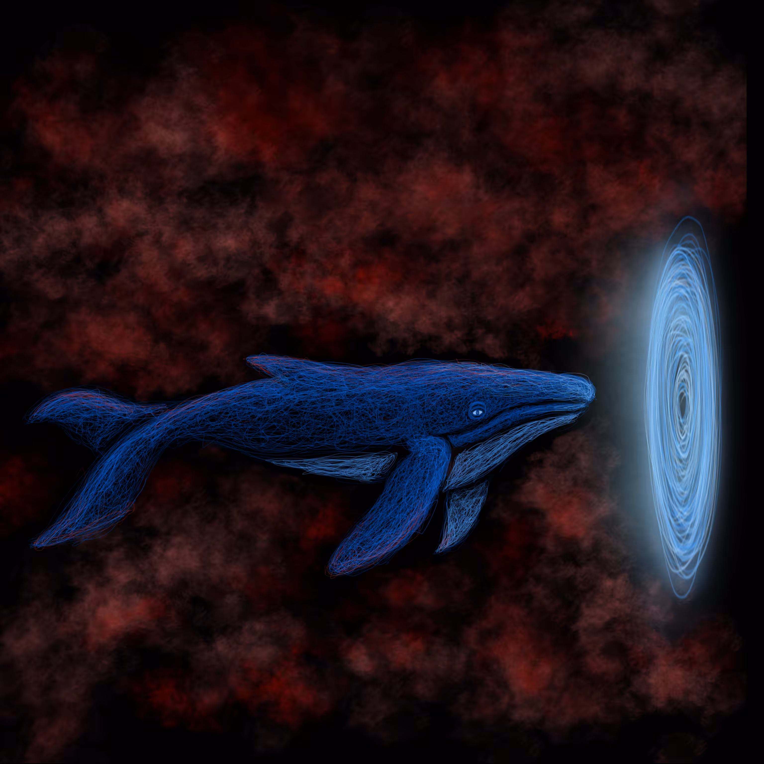 Alone whale