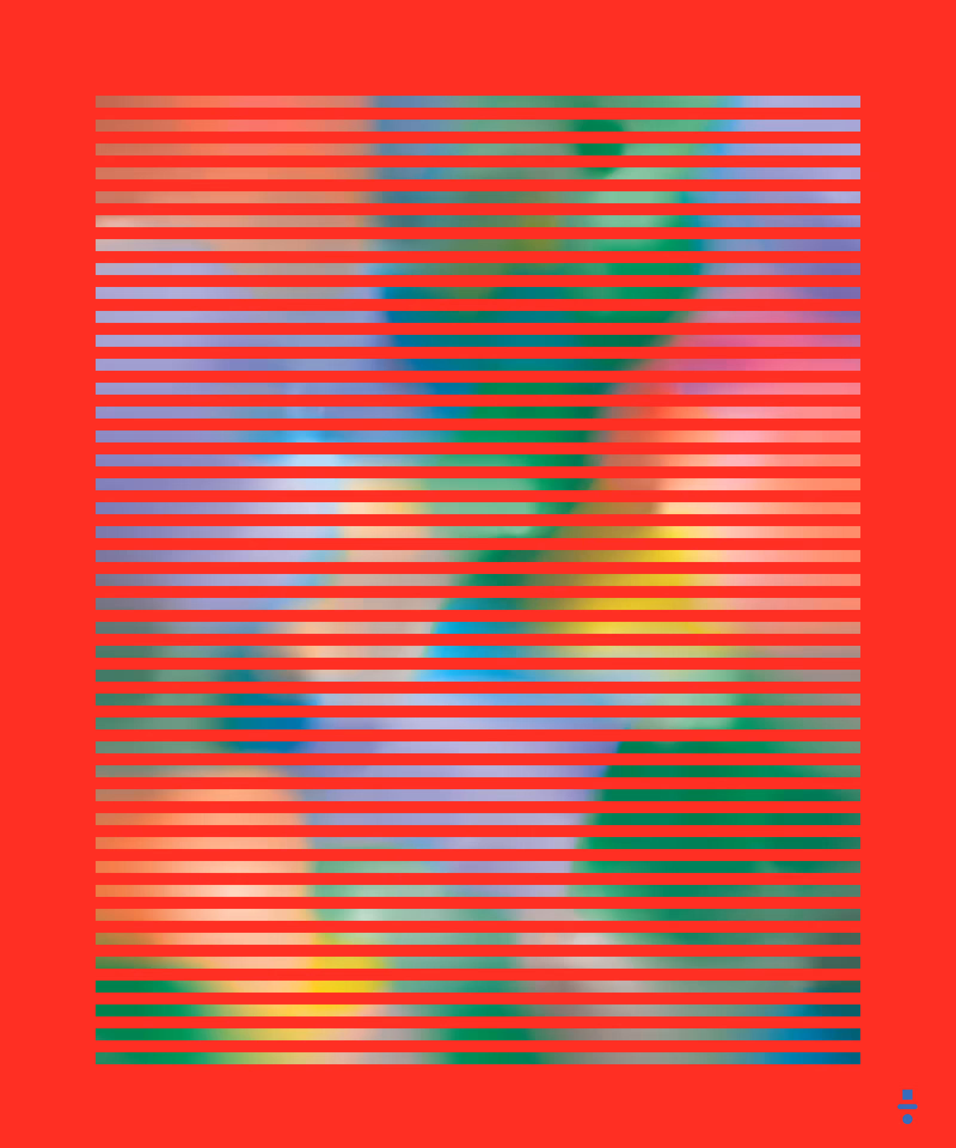 Cloud Color Grid: 1-a2: Red Grid Version