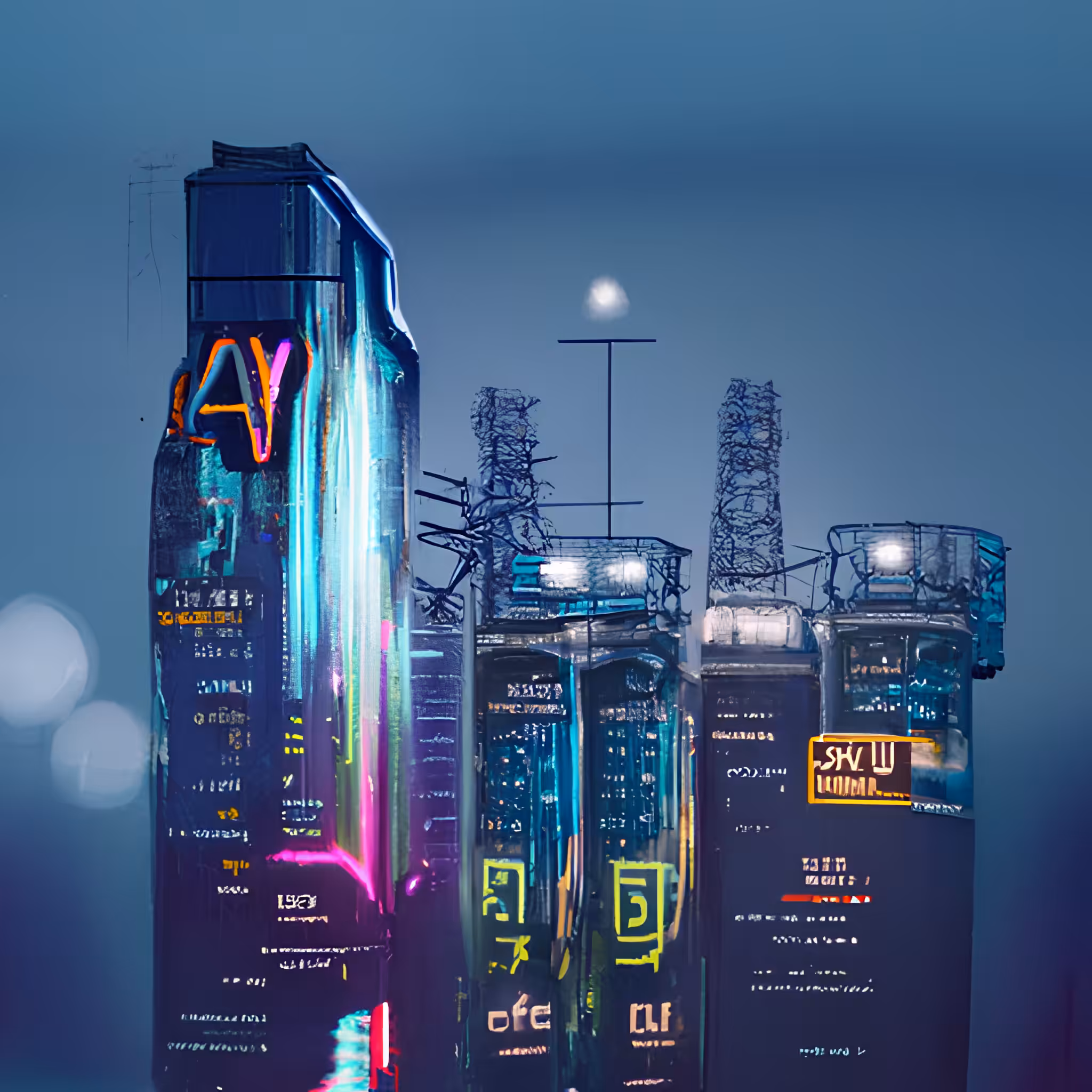A Cyberpunk Cityscape
