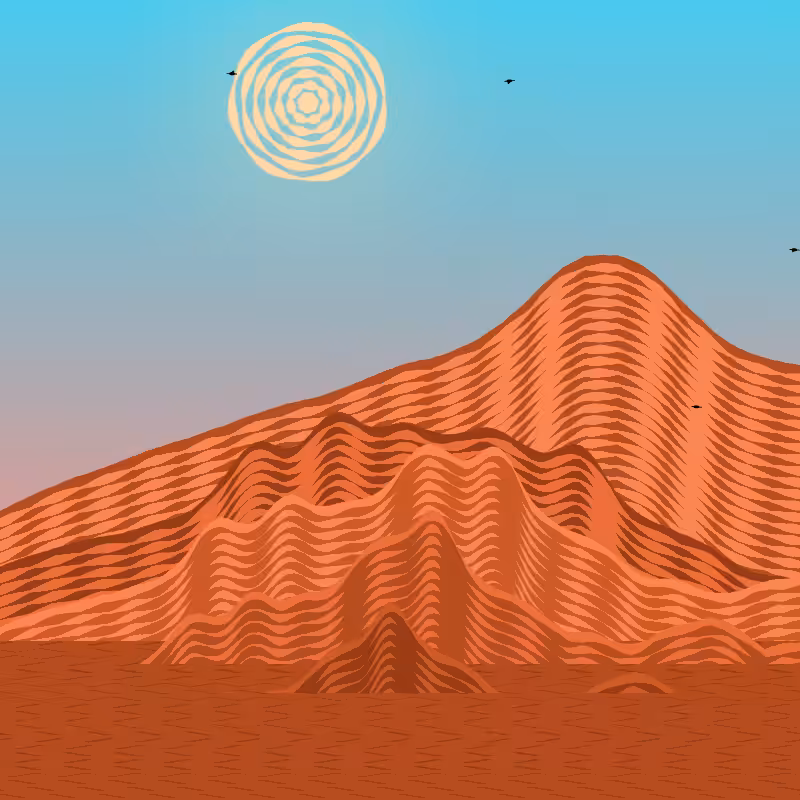 Painted Mountain Sunset #114