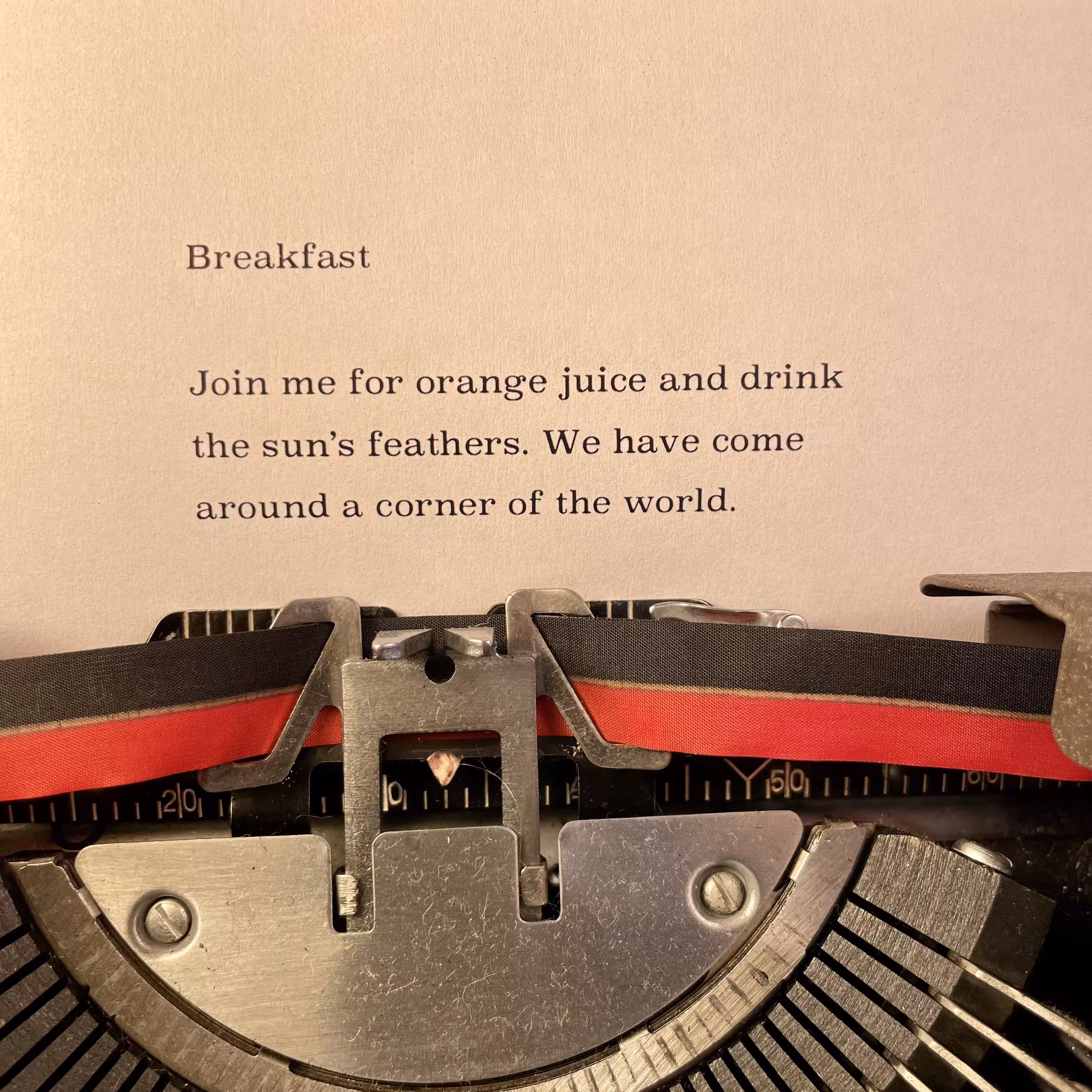 Love Poem Tercets: Breakfast