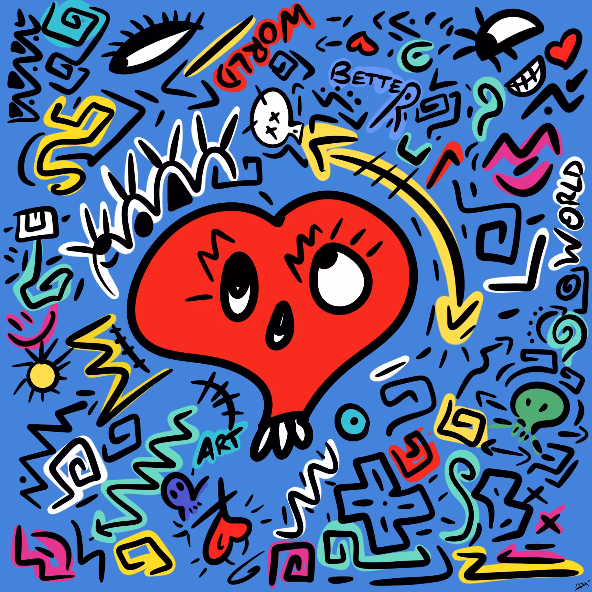 "World Art" - Crazy Skull ArtWork
