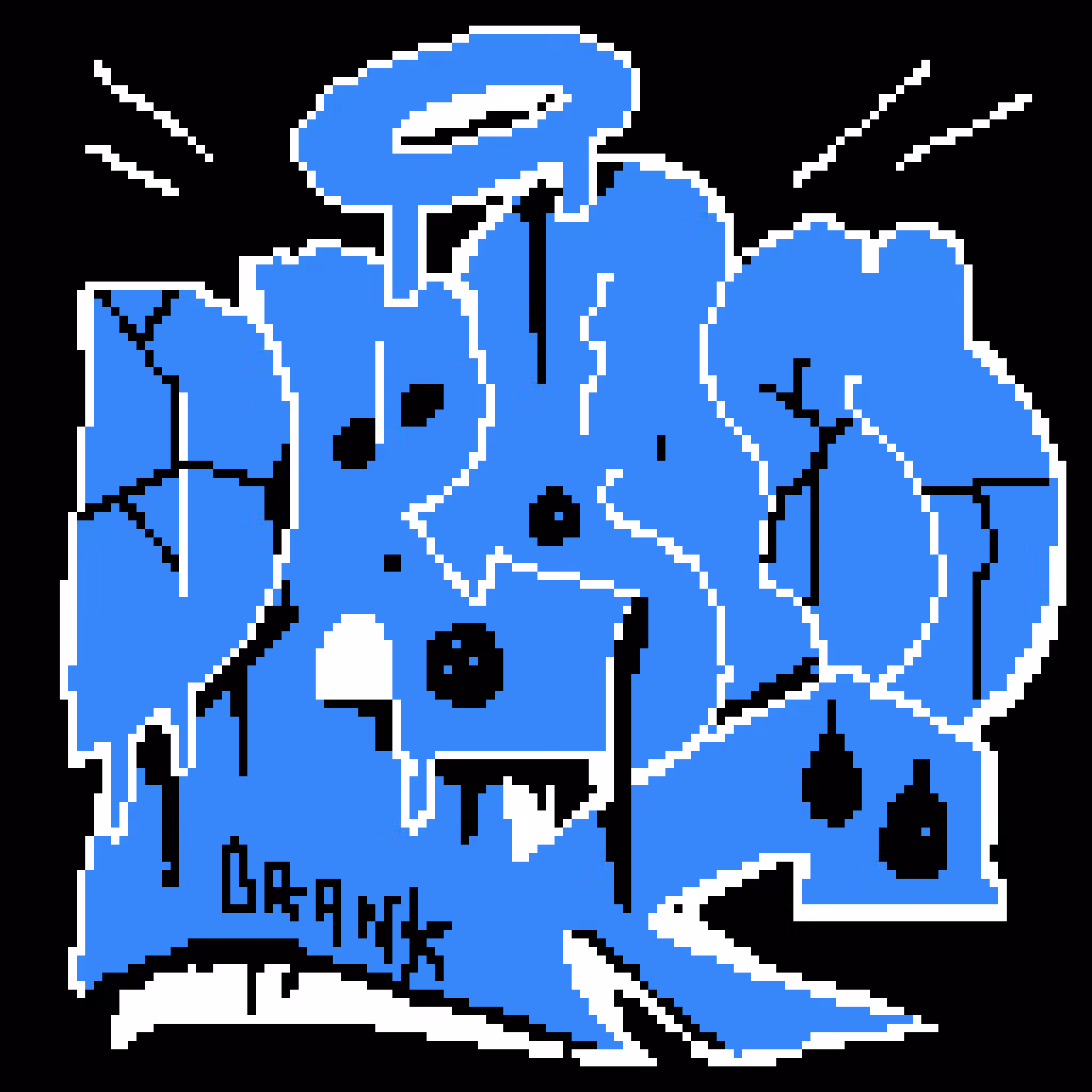 Pixel Graffiti #01 // Throw Up Blue