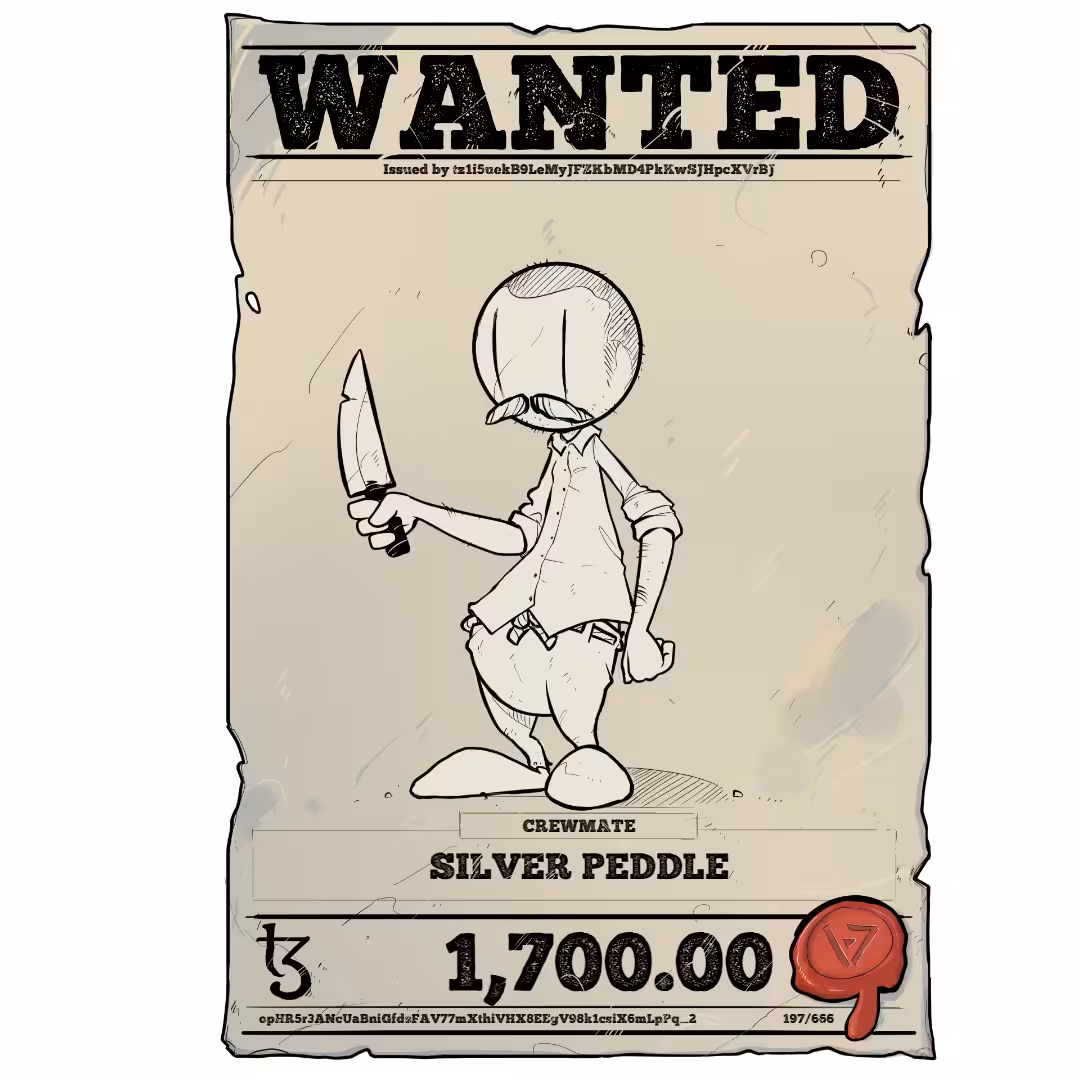 SILVER PEDDLE | TEZOS PIRATE 197/666