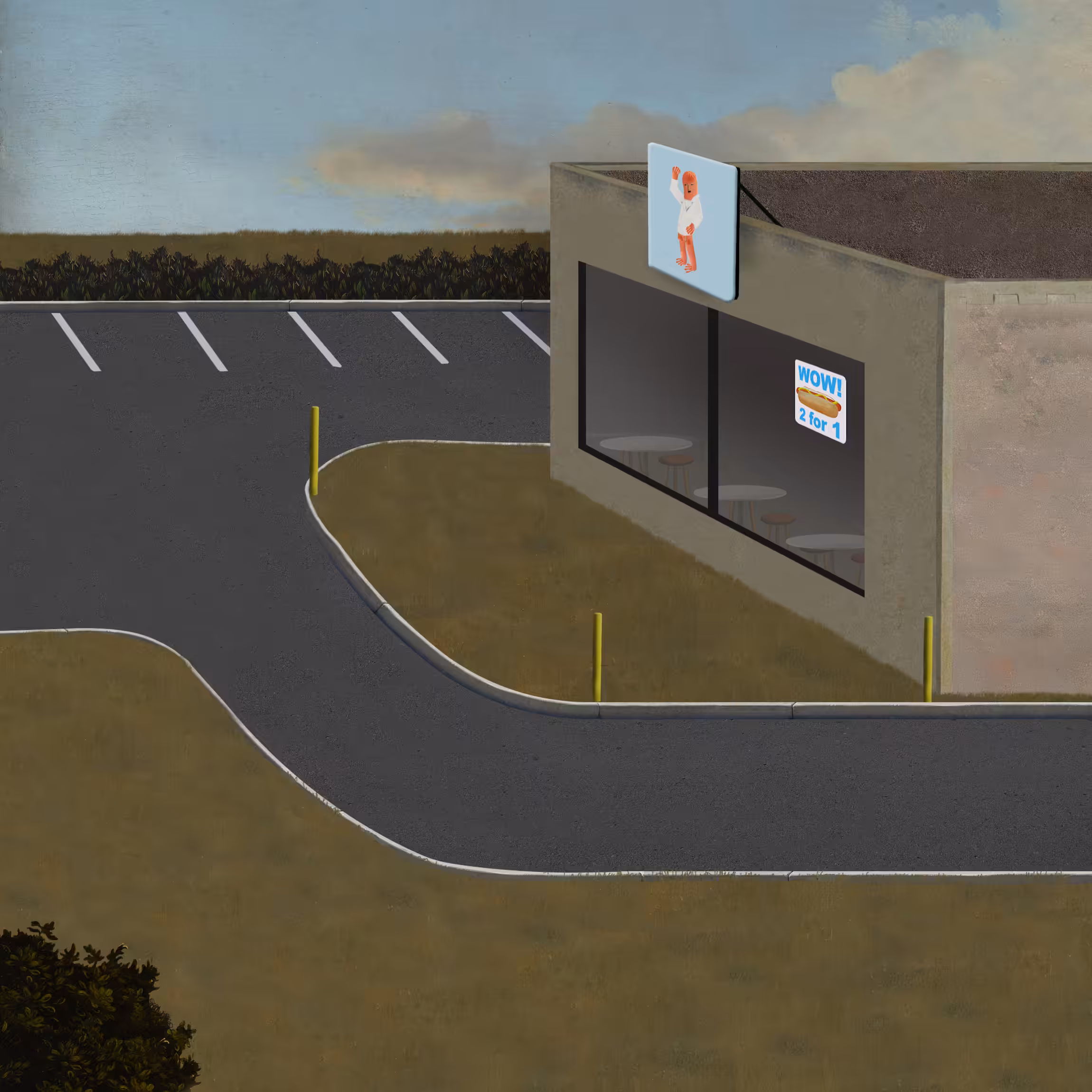 Rodeo posts: Outside Dr. Hot Dog