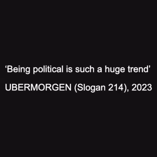 ‘Being political is ...