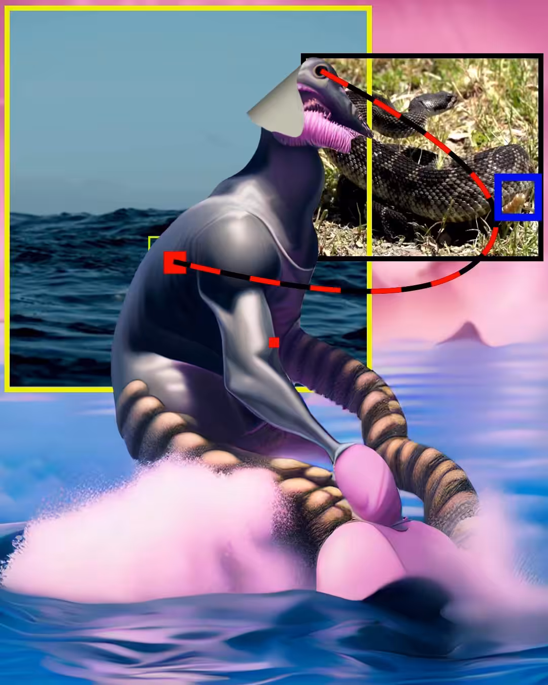 Geoffrey Lillemon - SD XL MORPHING BASED ON GREAT WHITE SHARK AND RATTLESNAKE MOTION TRACKING.