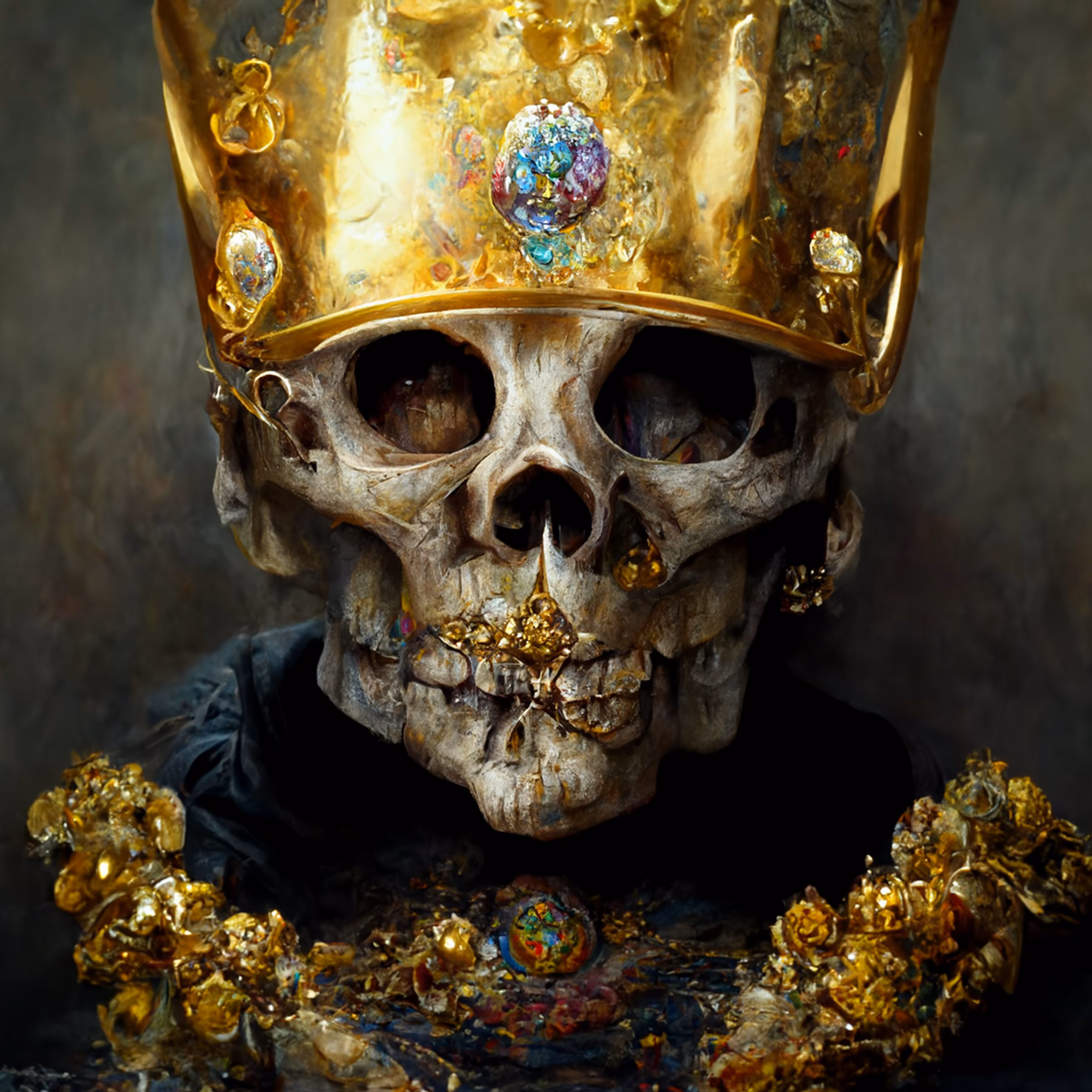 No 2 in the King Skulls Series by Rex Luciferius a rare 1/1 NFT by Rex for #darktez 2022