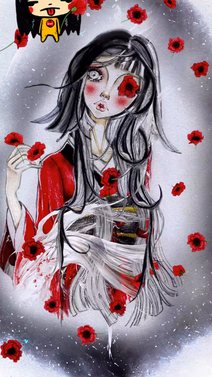 Kiku Makes Rain Poppies FLOLADY X KIKU’S WORLD by SABET