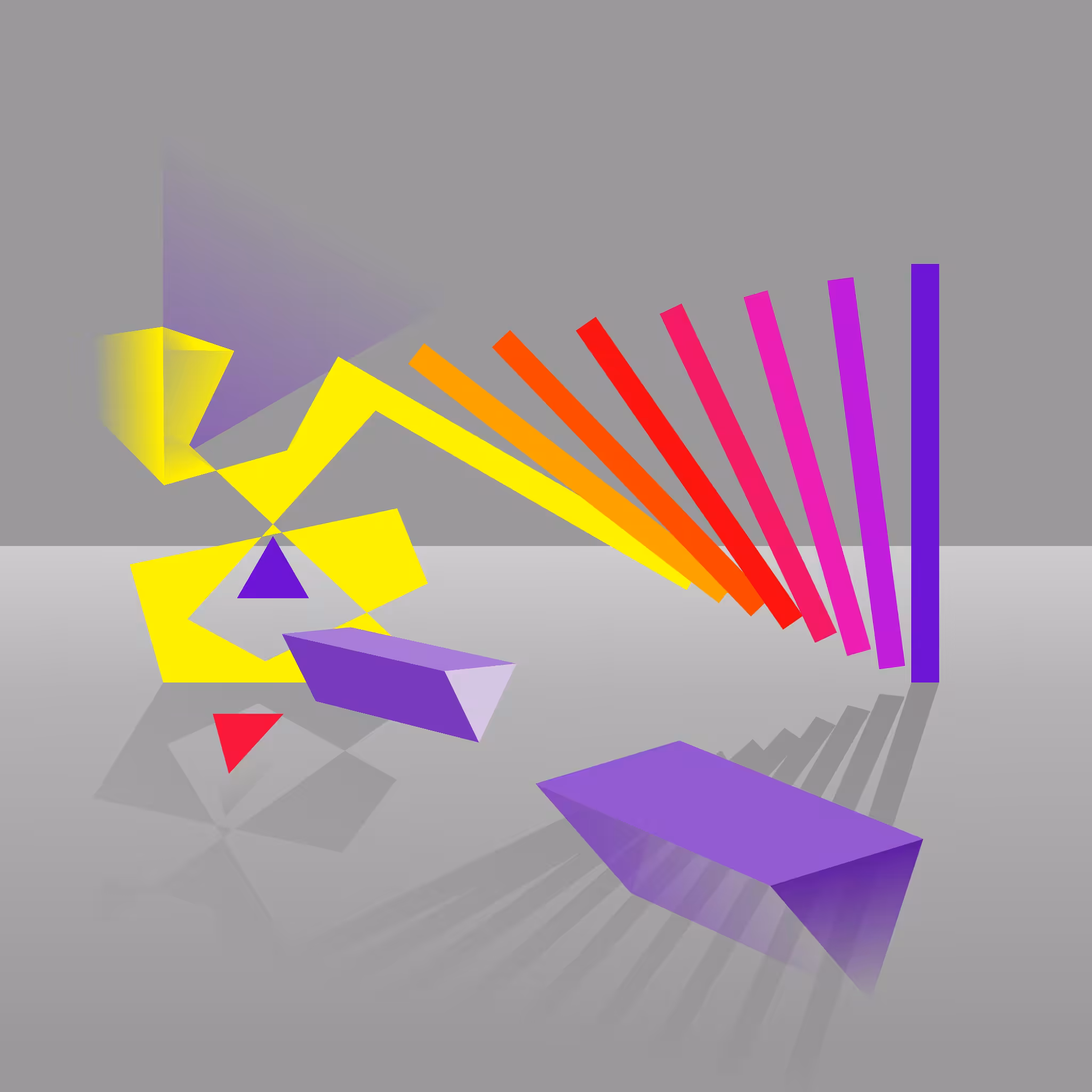 Imaginary Machines Series: Makes a Violet Triangle