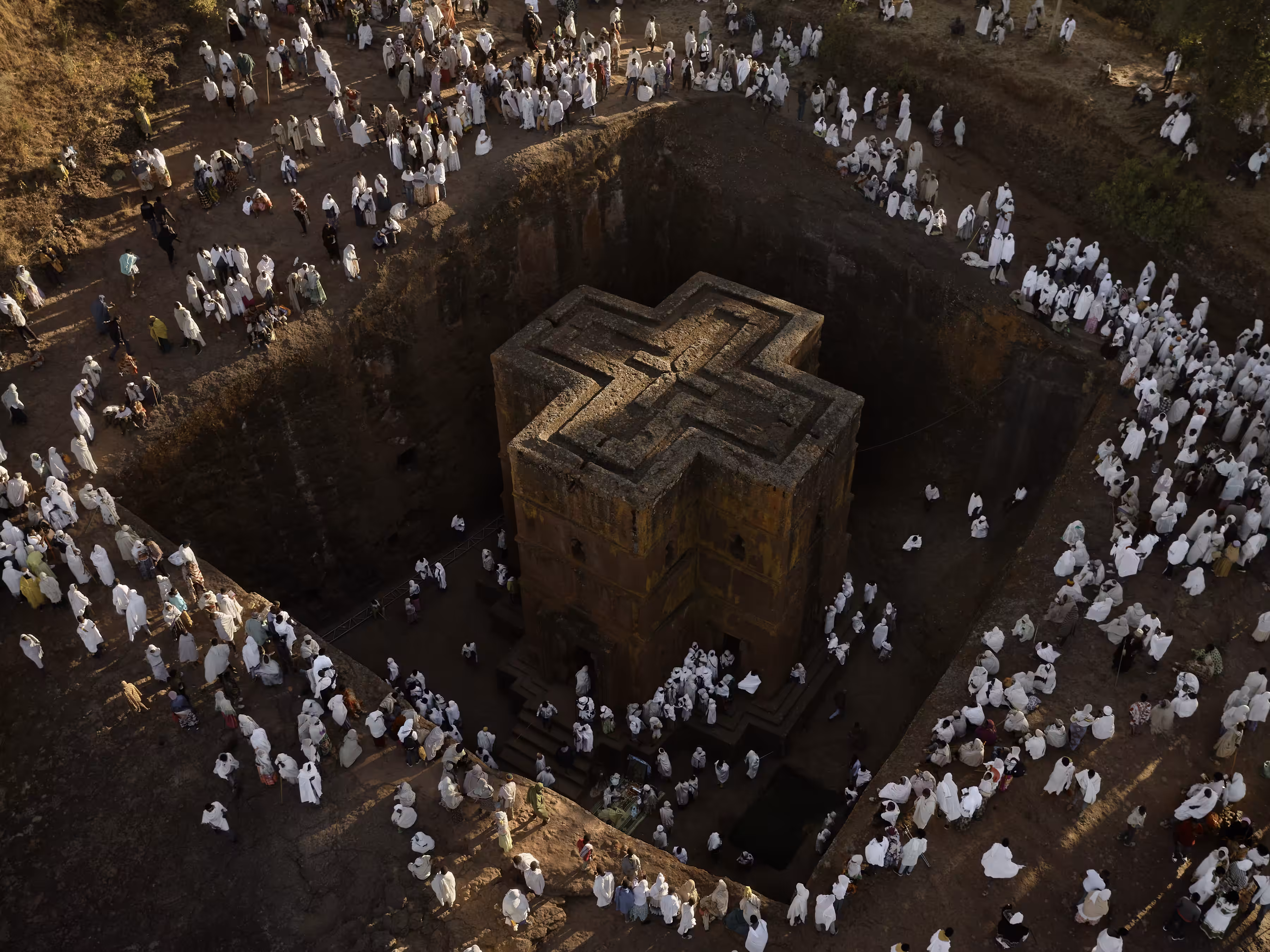 Ethiopia - Pilgrims at Bet Giorgis on the Eve of Gena