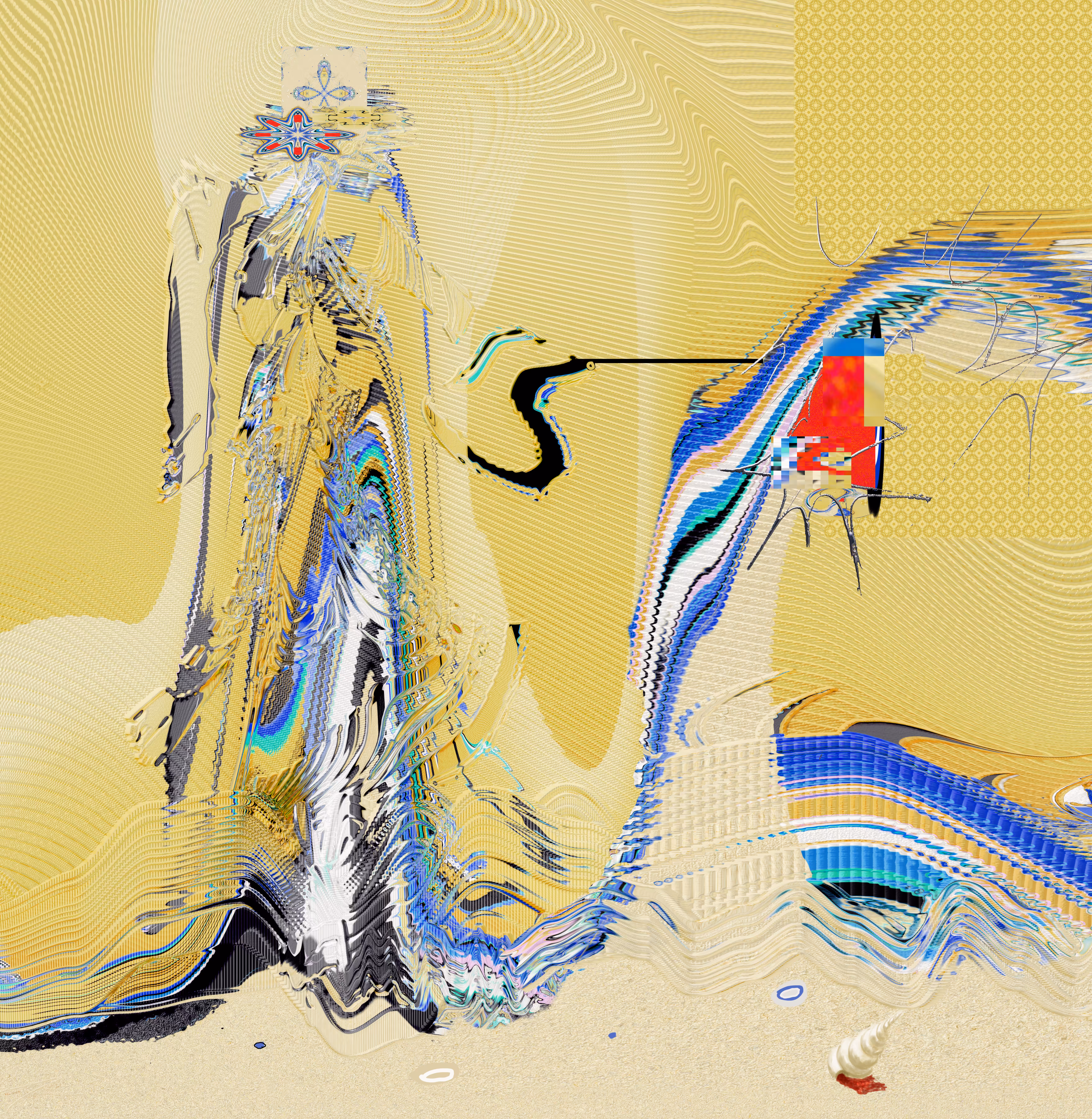 Digital Expressionism: Catching a red flag on the beach