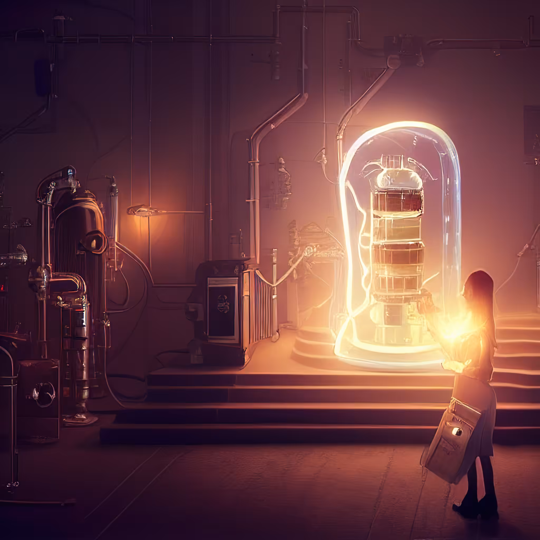 Time traveler and machine